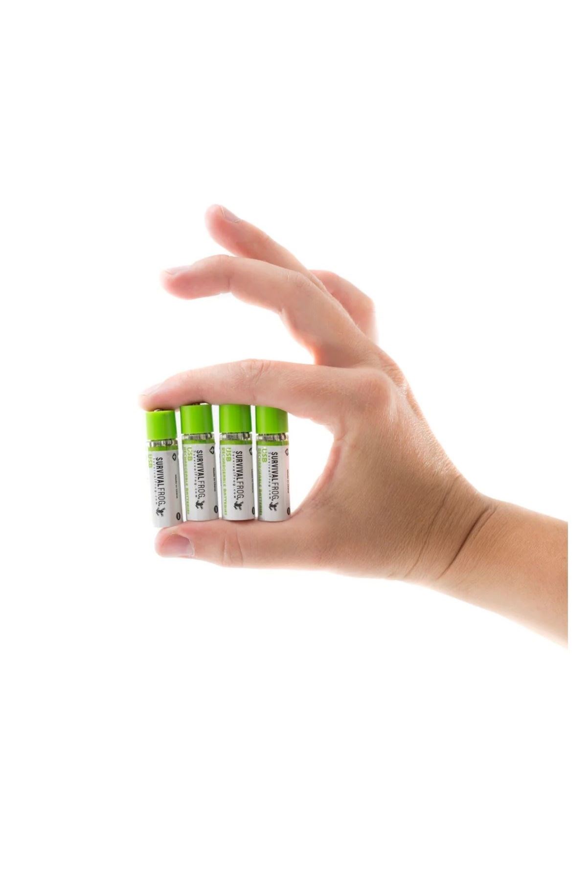 Tbl Dekor® USB Şarjlı 1450mAh AA 1.2V Lityum Kalem Pil – 4'lü Set, Tekrar Şarj Edilebilir Uzun Ömürlü Dönüştürülebilir Batarya