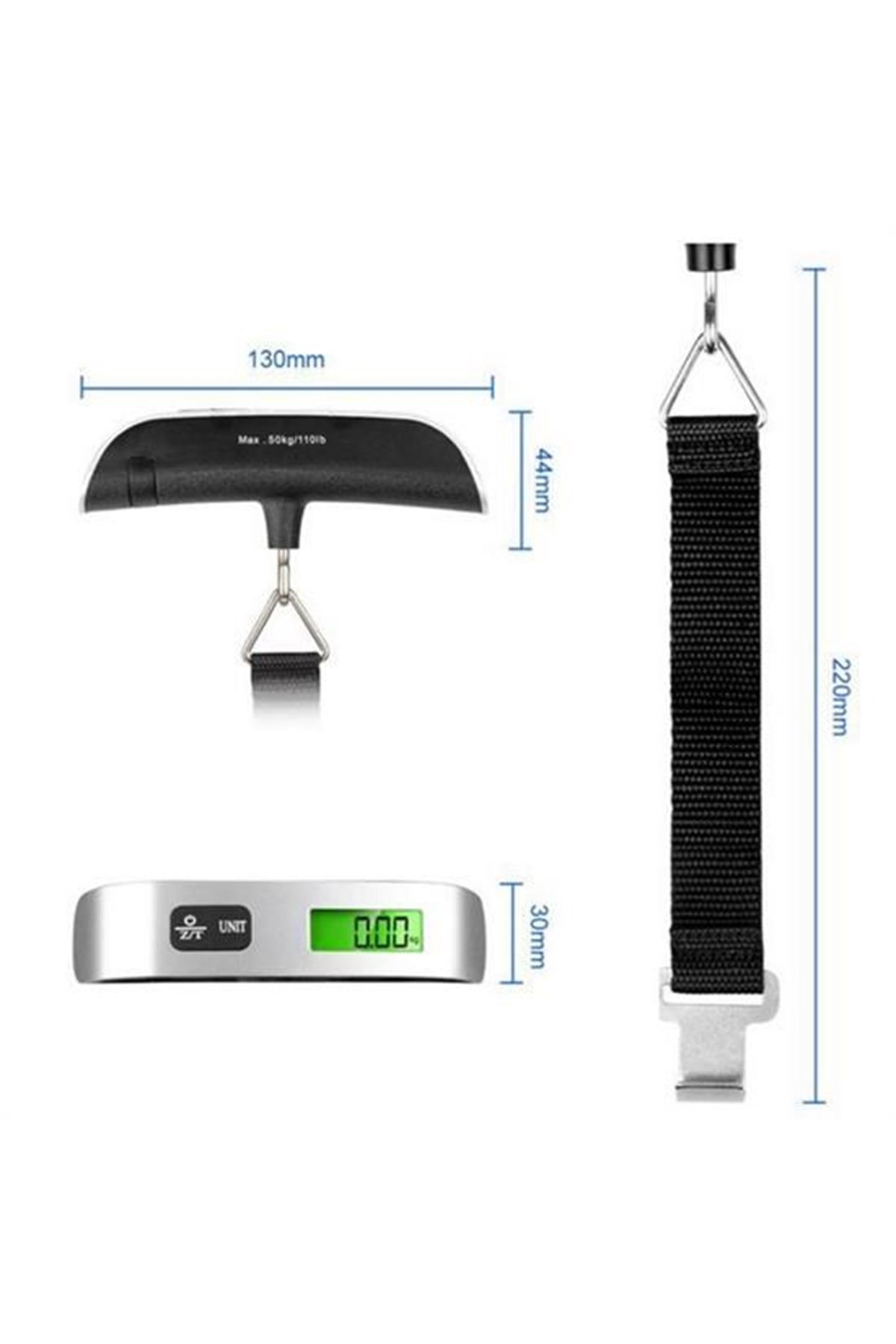 Tbl Dekor® Dijital Ekranlı Valiz Kilo Ölçücü Hassas Valiz Tartısı