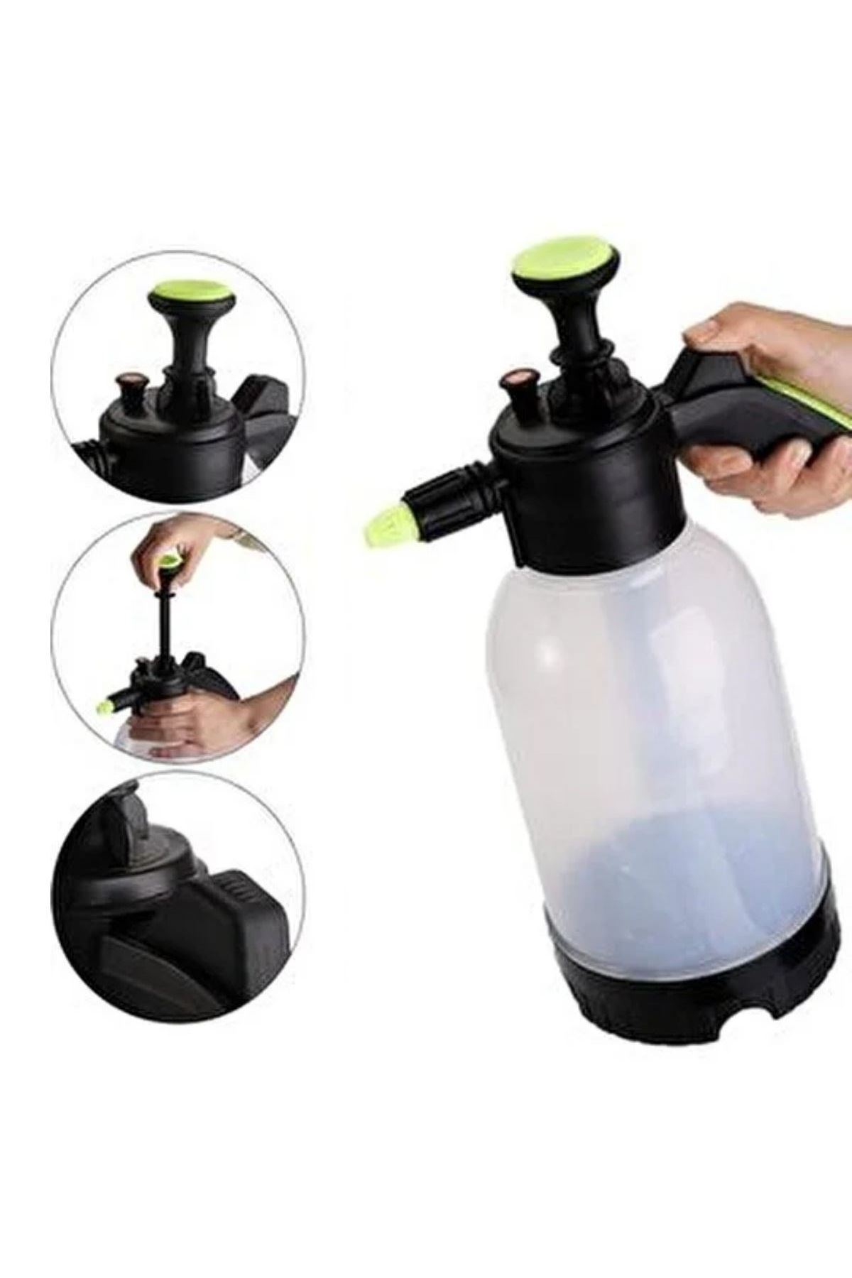 Tbl Dekor® 2 Başlıklı Oto Köpük, Su Püskürtme ve Bitki Bakım Sulama Aleti Oto Yıkama Spreyi 2 Litre