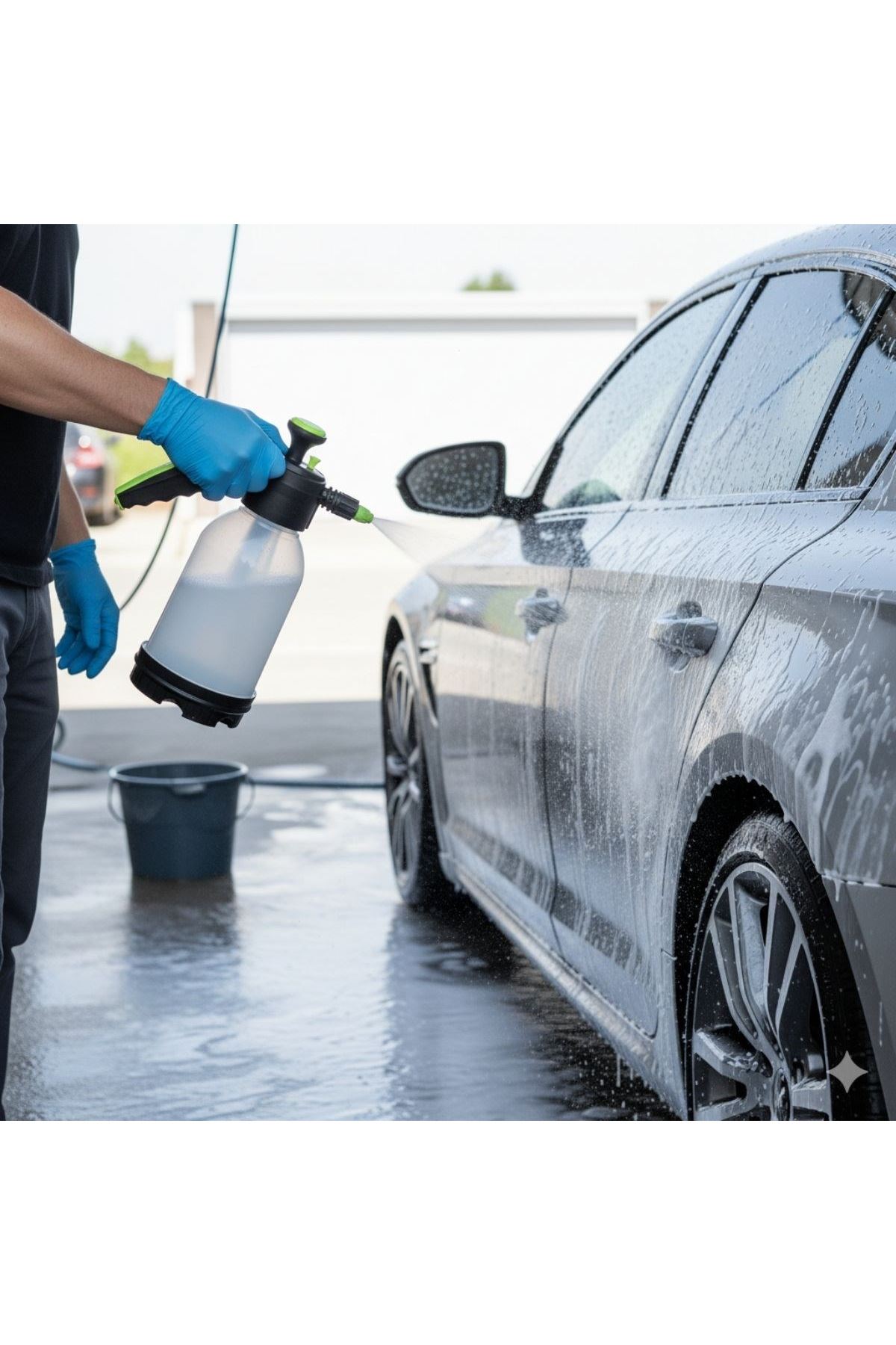 Tbl Dekor® 2 Başlıklı Oto Köpük, Su Püskürtme ve Bitki Bakım Sulama Aleti Oto Yıkama Spreyi 2 Litre