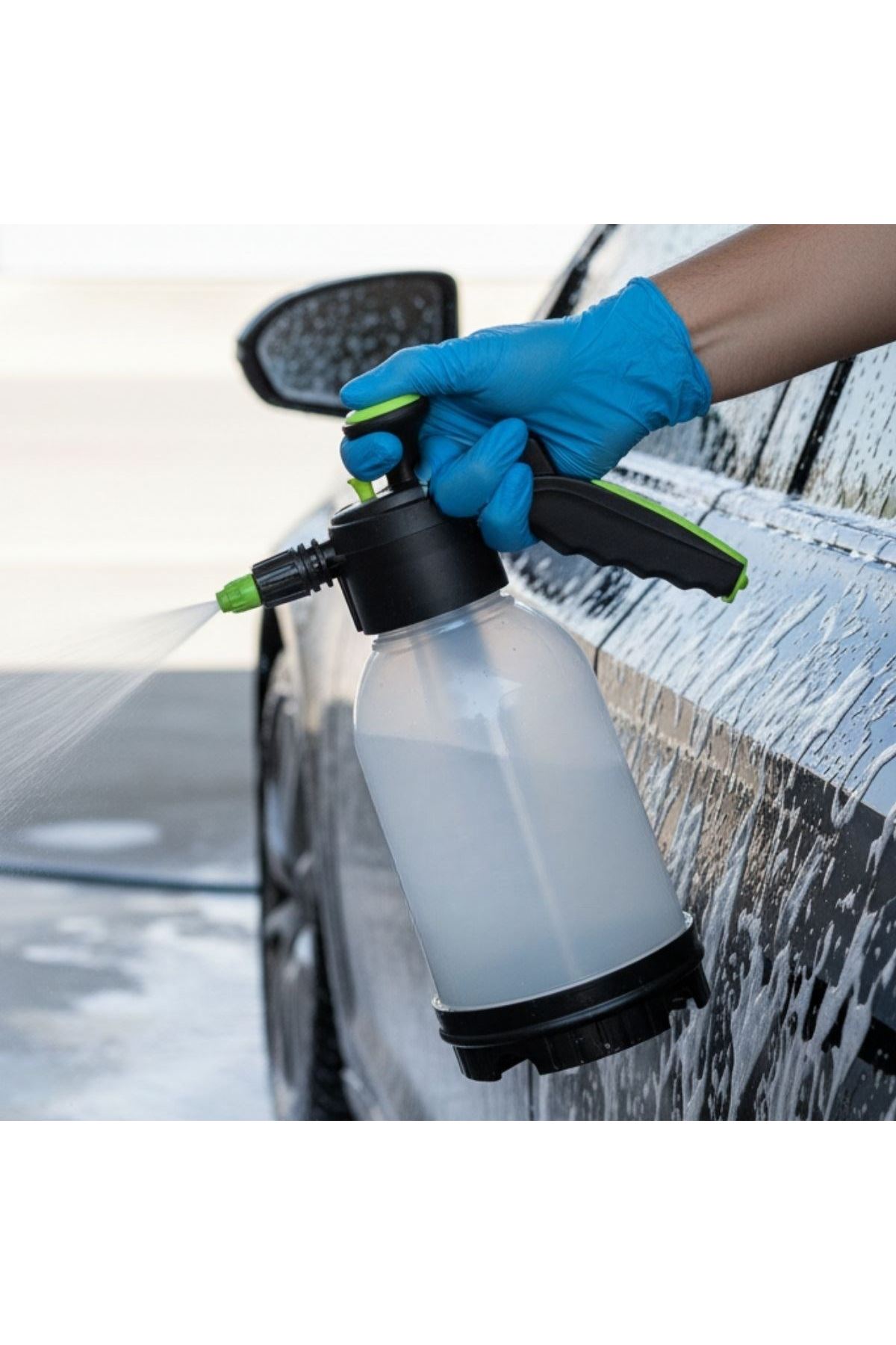 Tbl Dekor® 2 Başlıklı Oto Köpük, Su Püskürtme ve Bitki Bakım Sulama Aleti Oto Yıkama Spreyi 2 Litre