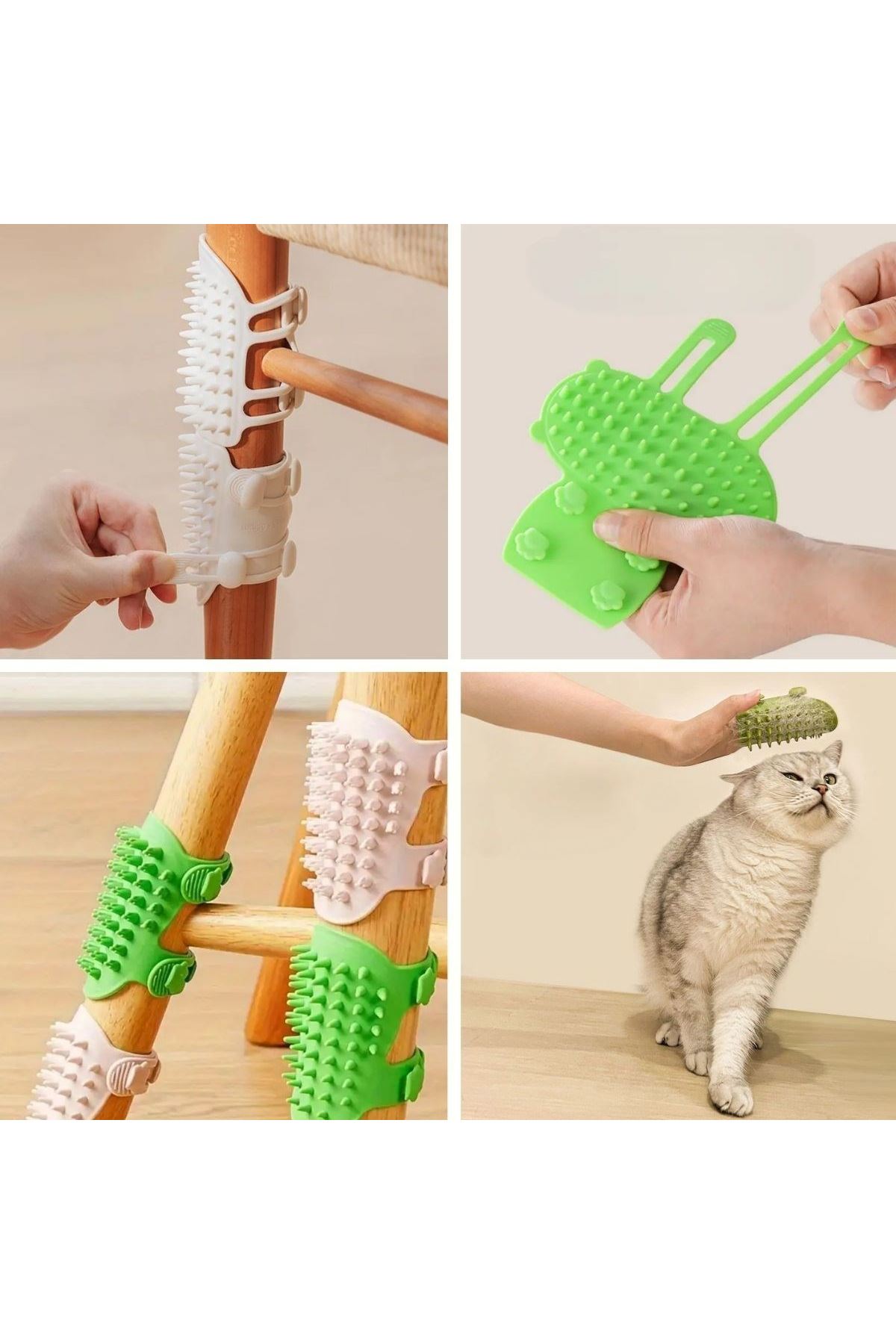 Tbl Dekor® Sandalye Ayağına Takılabilen Ayarlanabilir Silikon Kedi Kaşınma Tarağı