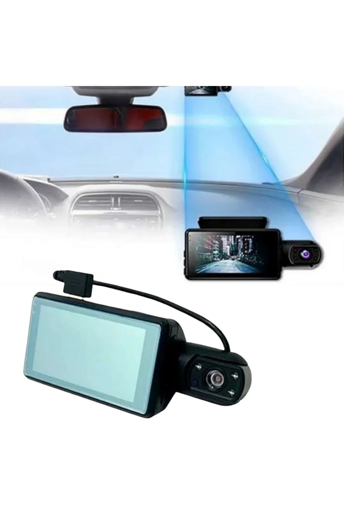 Tbl Dekor® Araç İçi & Dışı Çift Lensli WiFi Kamera – 1080P HD,Gece Görüşlü, G-Sensörlü DVR Dashcam