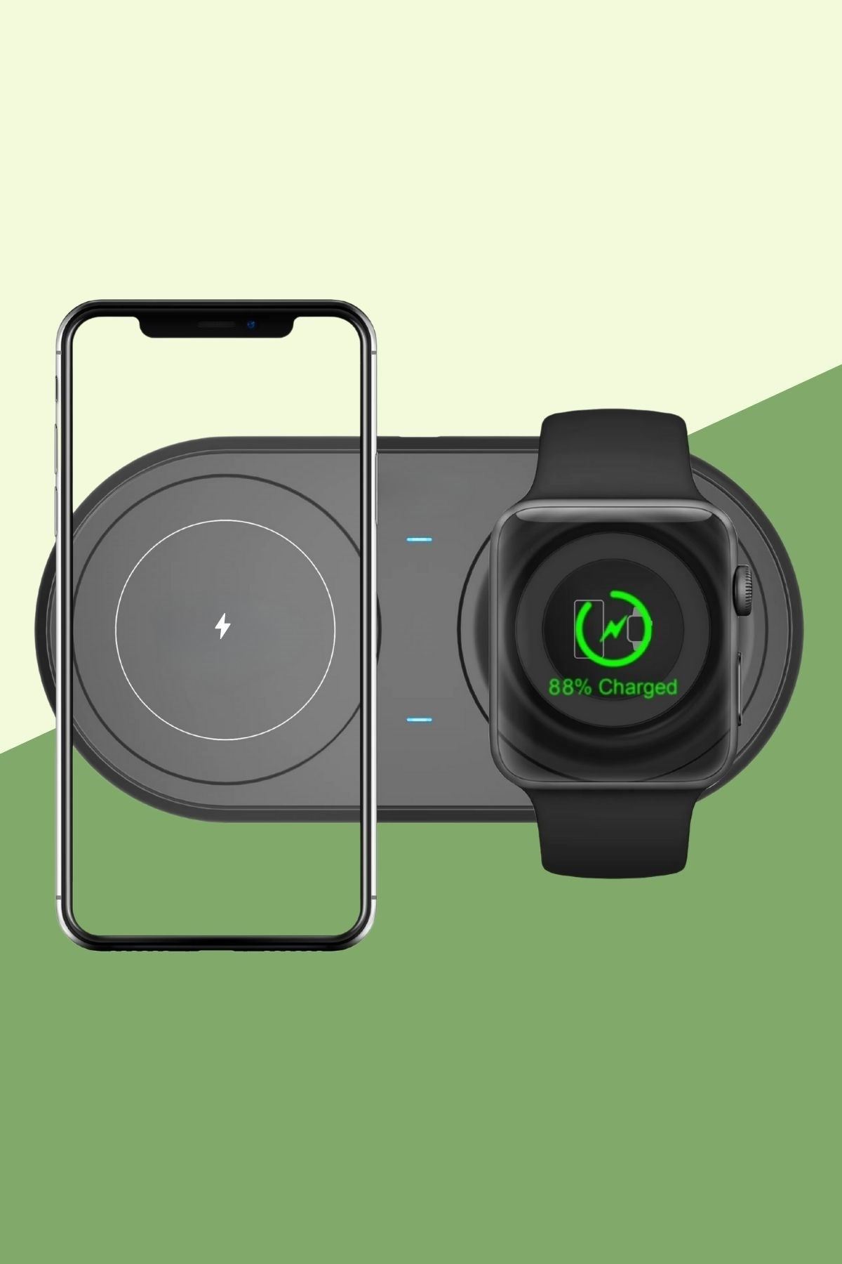 Tbl Dekor® 2si 1arada Kablosuz Saat,Kulaklık ve Telefon Hızlı Şarj Etme Aparatı