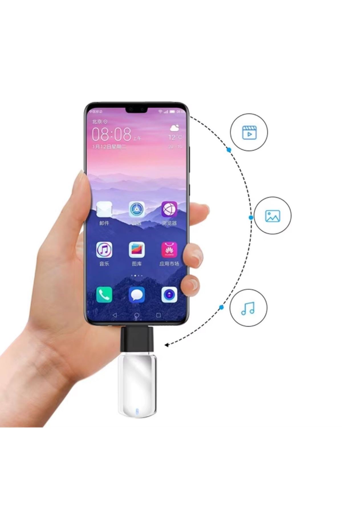 Tbl Dekor® 1 Adet Usb to C Adaptor Dişi Çevirici Dönüştürücü Adaptör