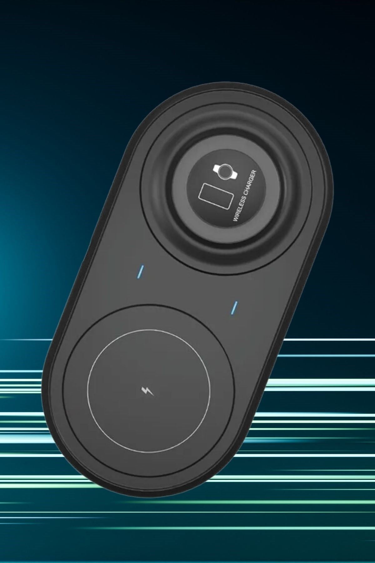 Tbl Dekor® 2si 1arada Kablosuz Saat,Kulaklık ve Telefon Hızlı Şarj Etme Aparatı