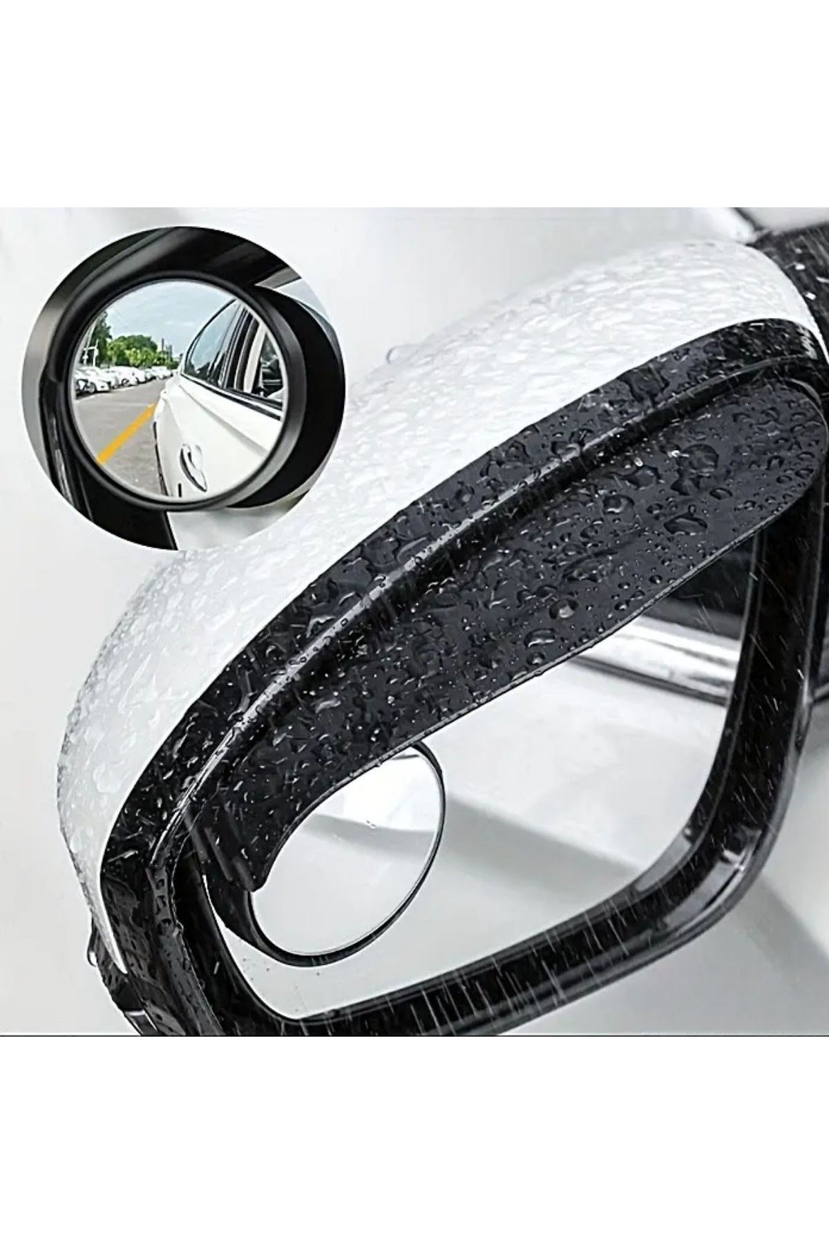 Tbl Dekor® 2 Adet Kendinden Aynalı Karbon Fiber Görünümlü Araba Yan Ayna Yağmur Koruyucuları Yağmur & Kar Kalkanı Visörler