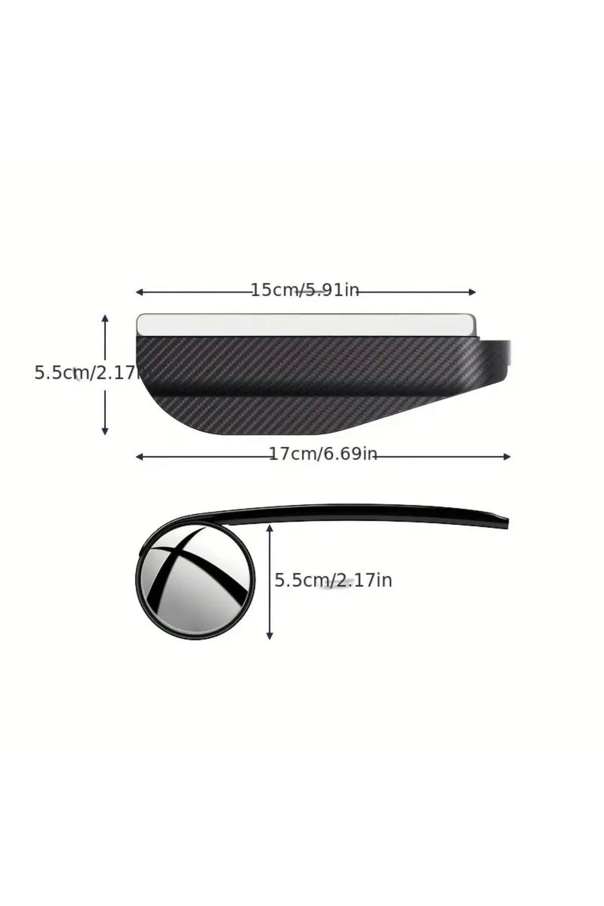 Tbl Dekor® 2 Adet Kendinden Aynalı Karbon Fiber Görünümlü Araba Yan Ayna Yağmur Koruyucuları Yağmur & Kar Kalkanı Visörler