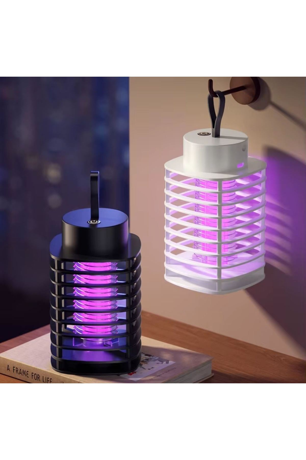 Tbl Dekor® Otomatik Akıllı Sivrisinek Öldürme Lambası Şarj Elektrik Çarpması Sivrisinek Kovucu Lamba Öldürmek Masaüstü Duvar Asmak Sinek Kıran Y20