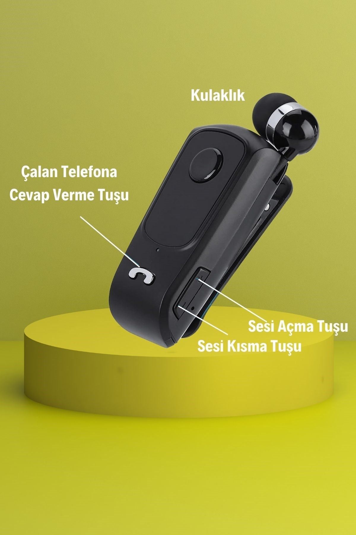 Tbl Dekor® Telefon Bağlantılı Makaralı Kulaklıklı Bluetooth Kulaklık