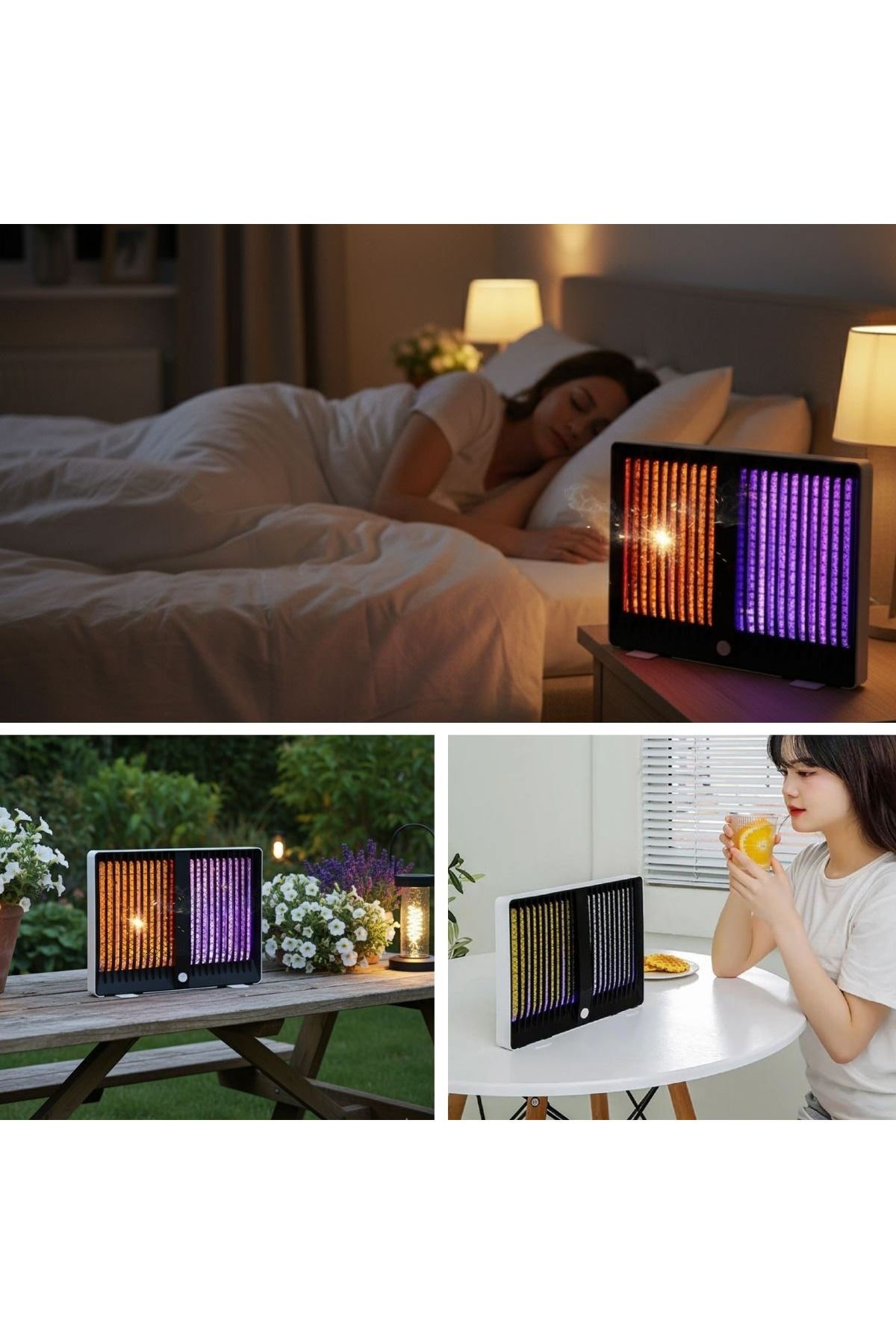 Tbl Dekor® Sivrisinek Öldürücü Lamba Şarjlı Sivrisinek Kovucu Sessiz ve Güçlü Sivrisinek Tuzağı UV Işıklı Sinek Kıran WD023