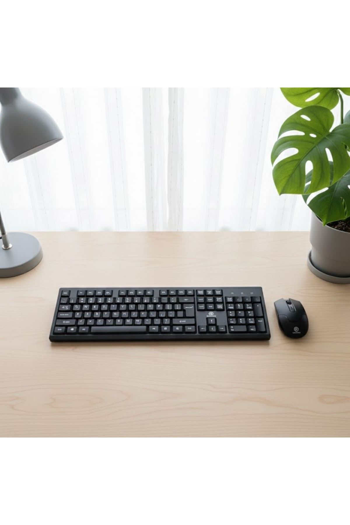 Tbl Dekor® Kablosuz Q Klavye Mouse Seti Rahat Yazım, Sessiz Tuşlar, Ofis ve Ev Kullanımına Uygun Set YK7100