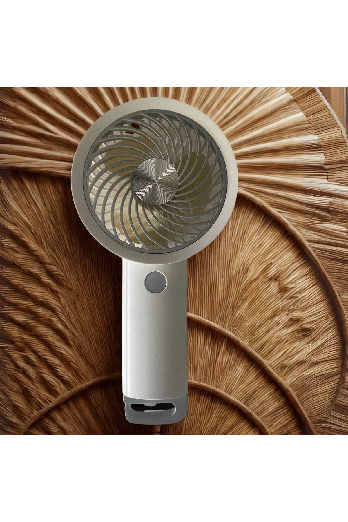 Tbl Dekor®  USB ile Şarj Olabilen 3 Ayarlı Fan Modlu Çanta Tipi El Fanı