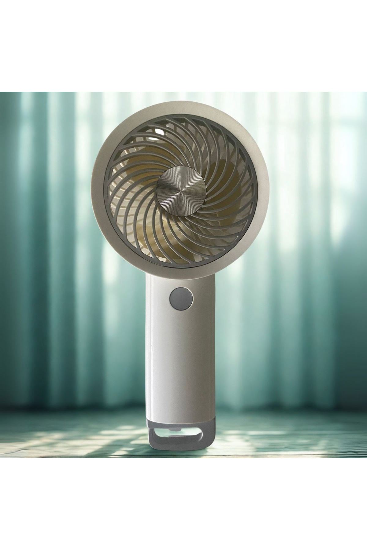 Tbl Dekor®  USB ile Şarj Olabilen 3 Ayarlı Fan Modlu Çanta Tipi El Fanı