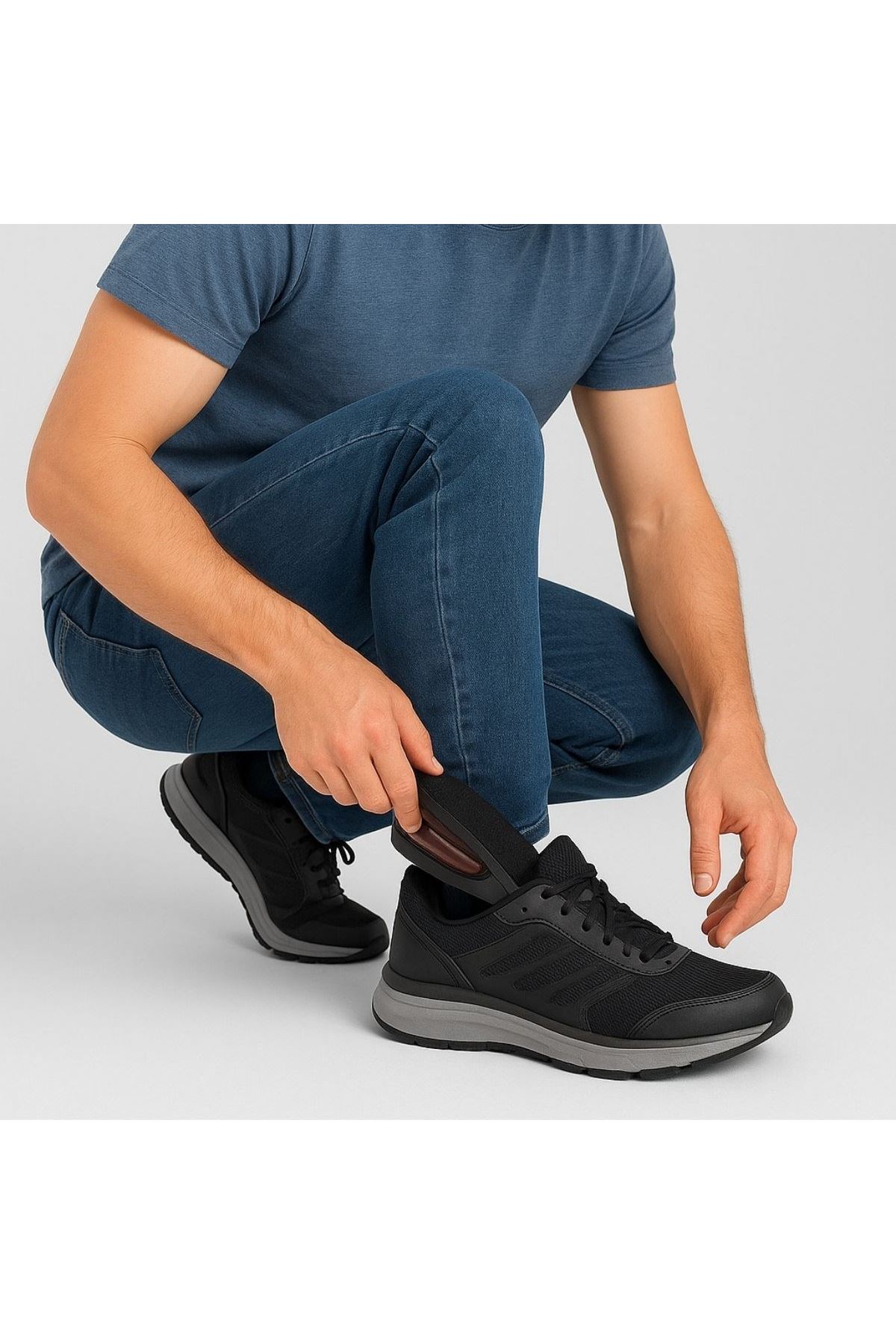 Tbl Dekor® 5 cm Boy Uzatıcı Silikon Ortopedik Topuk Tabanlık – Yüksek Konforlu Gizli Yükseltici Ped (Unisex)