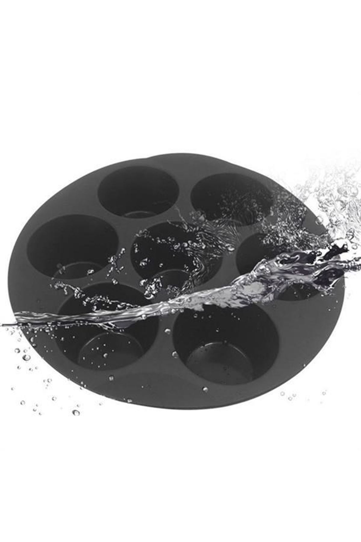 Tbl Dekor® 7 Gözlü Silikon Çok Amaçlı Airfryer Muffin Cupcake Kek ve Çörek Pişirme Kalıbı