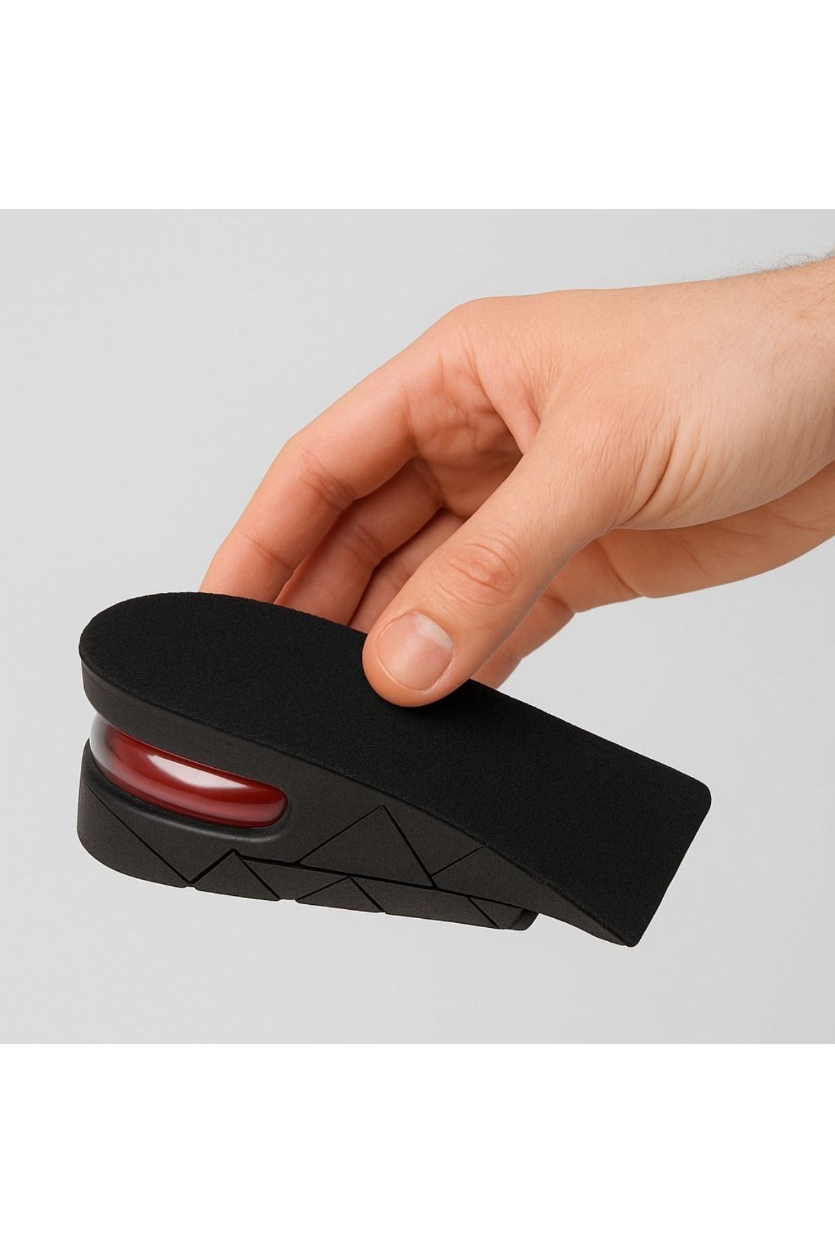 Tbl Dekor® 5 cm Boy Uzatıcı Silikon Ortopedik Topuk Tabanlık – Yüksek Konforlu Gizli Yükseltici Ped (Unisex)