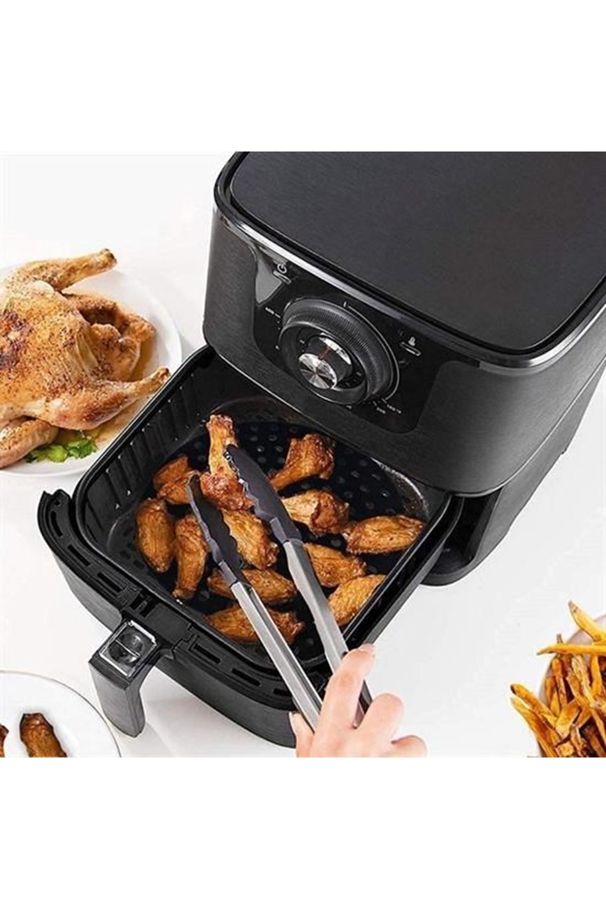 Tbl Dekor® Renkli Isıya Dayanıklı Yıkanılabilir Silikon Fırın Ve Airfryer Yuvarlak Pişirme Matı 20 Cm