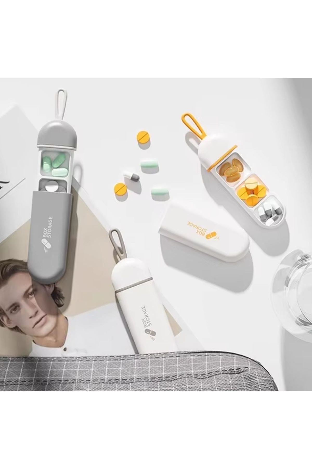 Tbl Dekor® 3 Bölmeli Taşınabilir Seyahat Tipi Hap Saklama Kutusu İlaç Saklama Kutusu