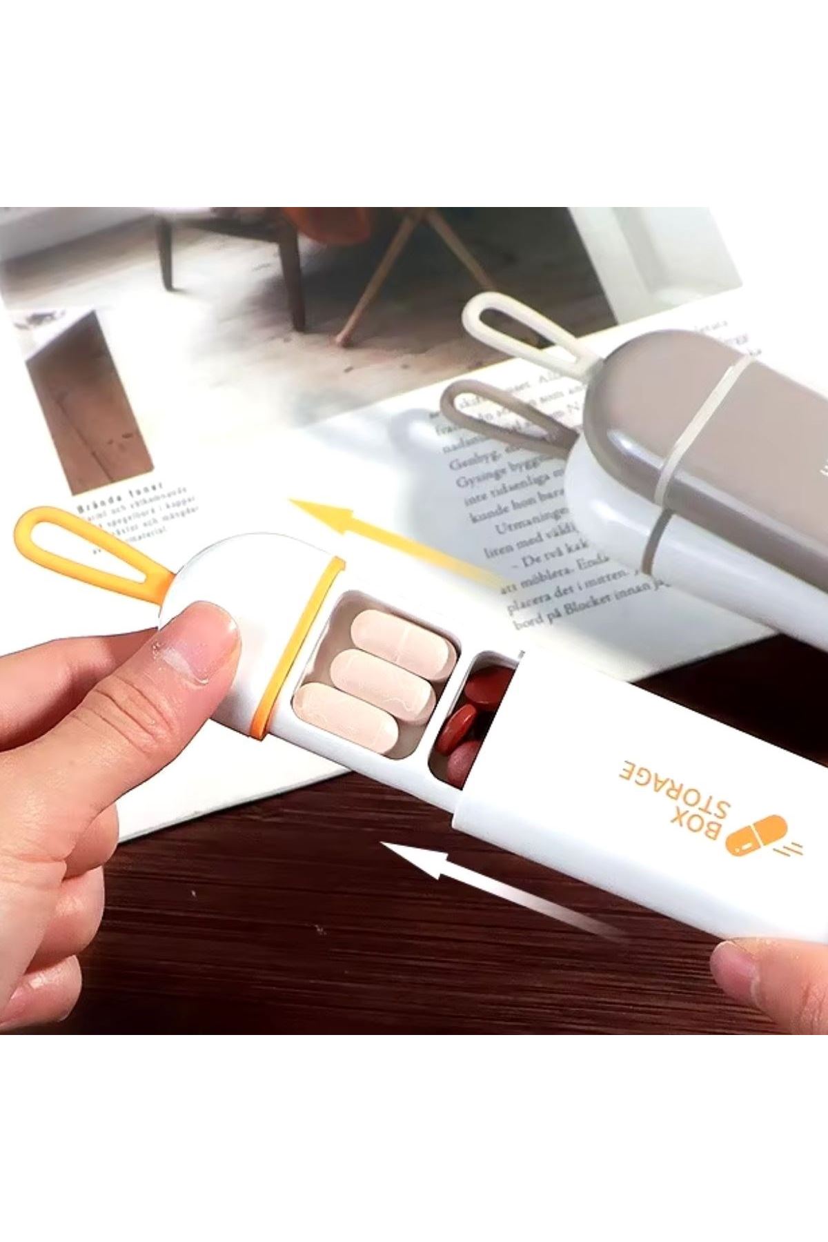 Tbl Dekor® 3 Bölmeli Taşınabilir Seyahat Tipi Hap Saklama Kutusu İlaç Saklama Kutusu