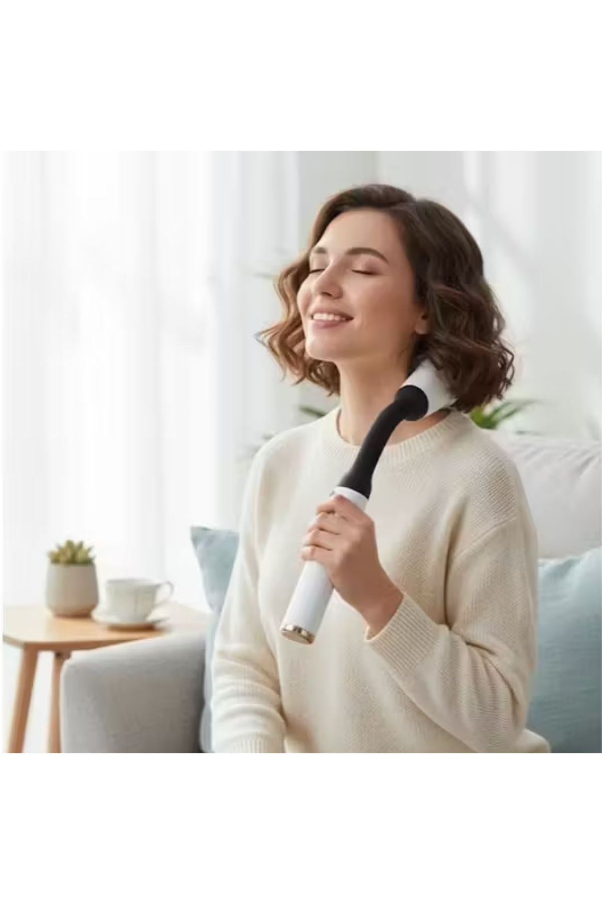 Tbl Dekor® 4 Farklı Başlıklı Uzun Saplı Derin Doku Masaj Tabancası, Boyun, Omuz ve Sırt için Ergonomik Saplı Çoklu Masaj Modlu Taşınabilir Masaj Aleti