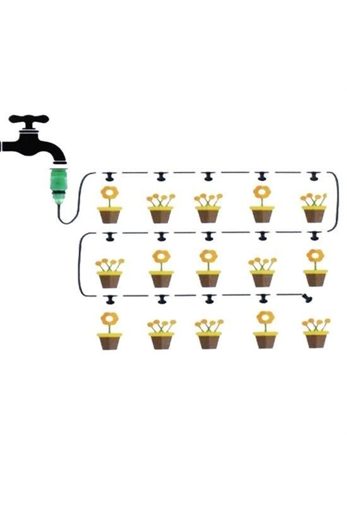 Tbl Dekor® 10 Metre Kendin Yap Balkon Veranda Çardak Kamelya Sulama Serinletme ve Nemlendirme Sistemi