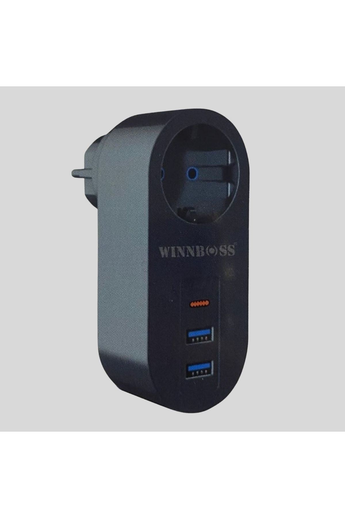 Tbl Dekor® 2 USB,1 TYPE-C Girişli 1'li Çocuk Korumalı,Isıya Karşı Dayanıklı 2500Watt Termal Akım Korumalı Priz