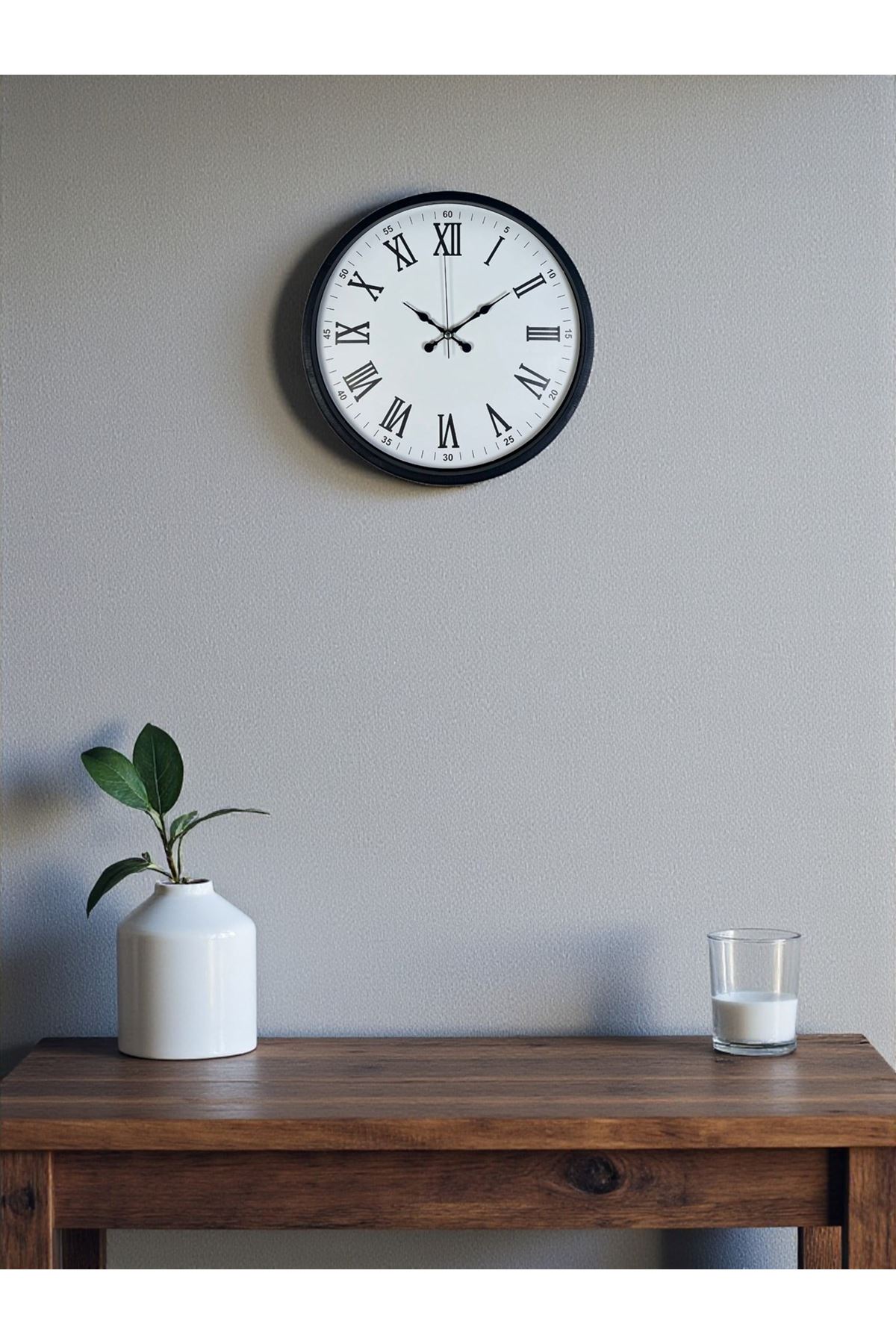 Zentime 36 Cm Siyah Dekoratif Duvar Saati