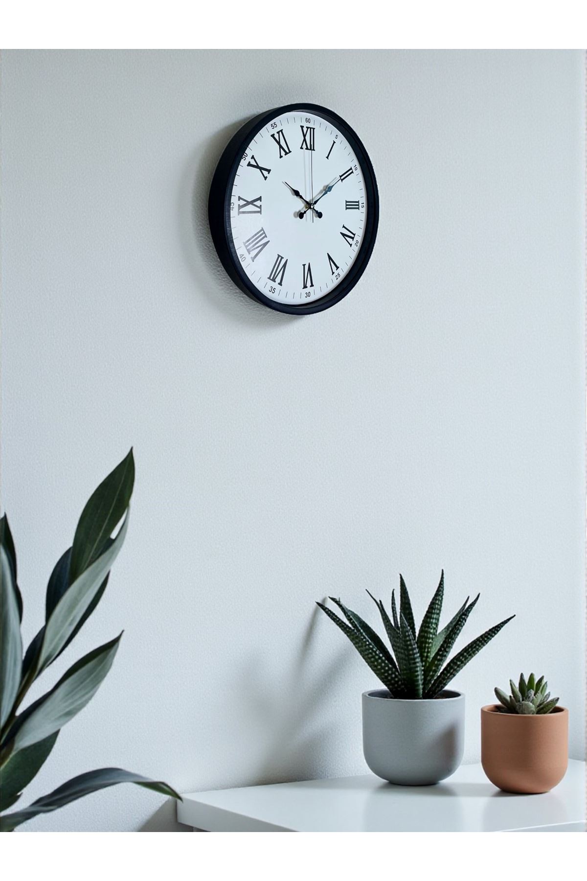 Zentime 36 Cm Siyah Dekoratif Duvar Saati