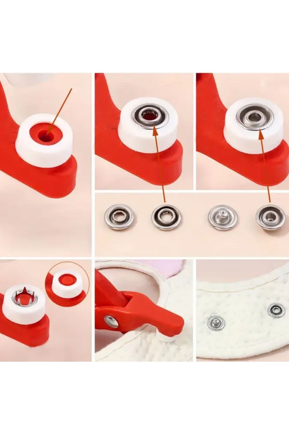 Tbl Dekor® Plastik Çıt Çıt Pensi–Kıyafet, Bebek Önlüğü, Gömlek ve Tekstil Ürünleri İçin Çıtçıt Takma Aleti