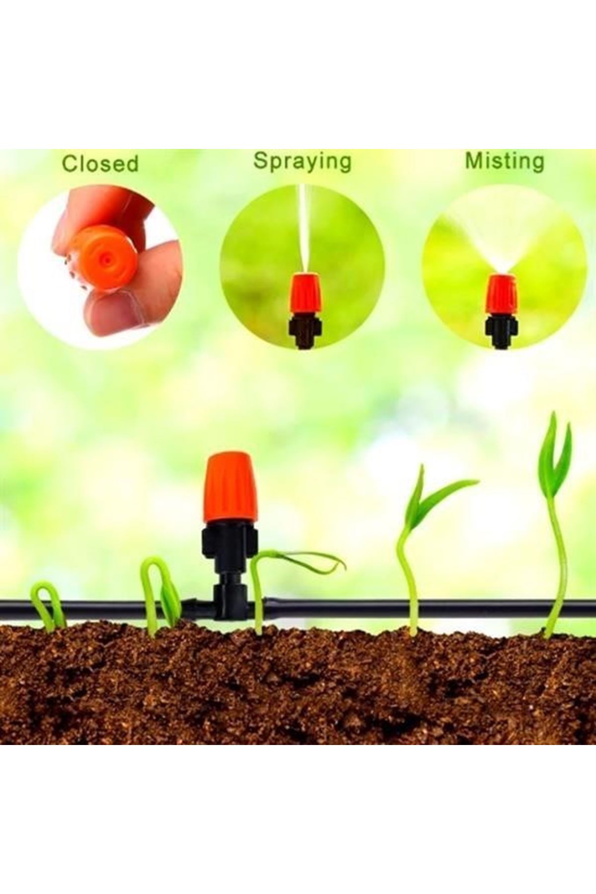 Tbl Dekor® 10 Metre Bahçe Damlama Sulama Sistemi Seti Hortum ve Ek Parçaları