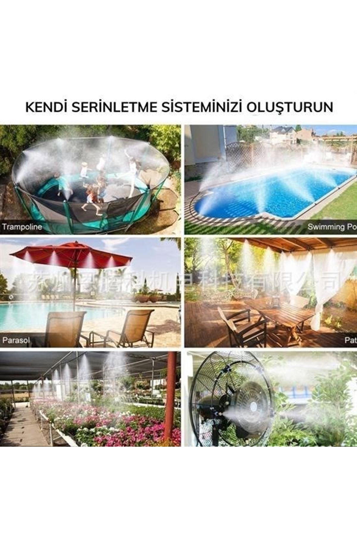 Tbl Dekor® 10 Metre Kendin Yap Balkon Veranda Çardak Kamelya Sulama Serinletme ve Nemlendirme Sistemi