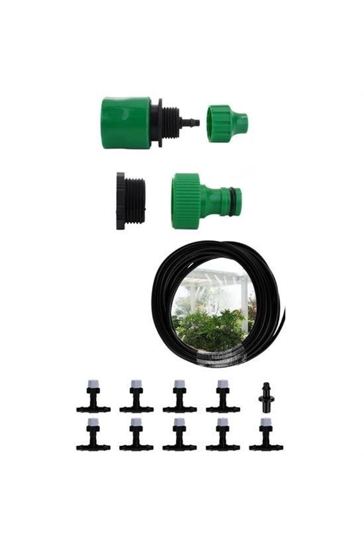 Tbl Dekor® 10 Metre Kendin Yap Balkon Veranda Çardak Kamelya Sulama Serinletme ve Nemlendirme Sistemi