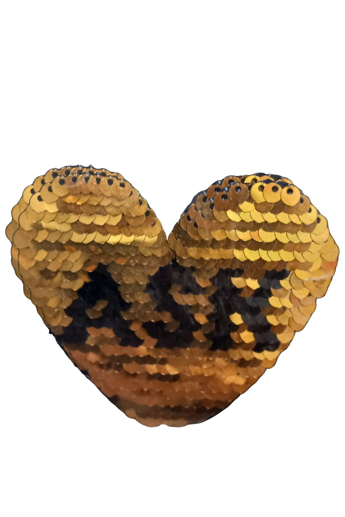 Aplike Ütü İle Yapışan Aşk Yazılı Pullu Sarı Arma 4x4 cm