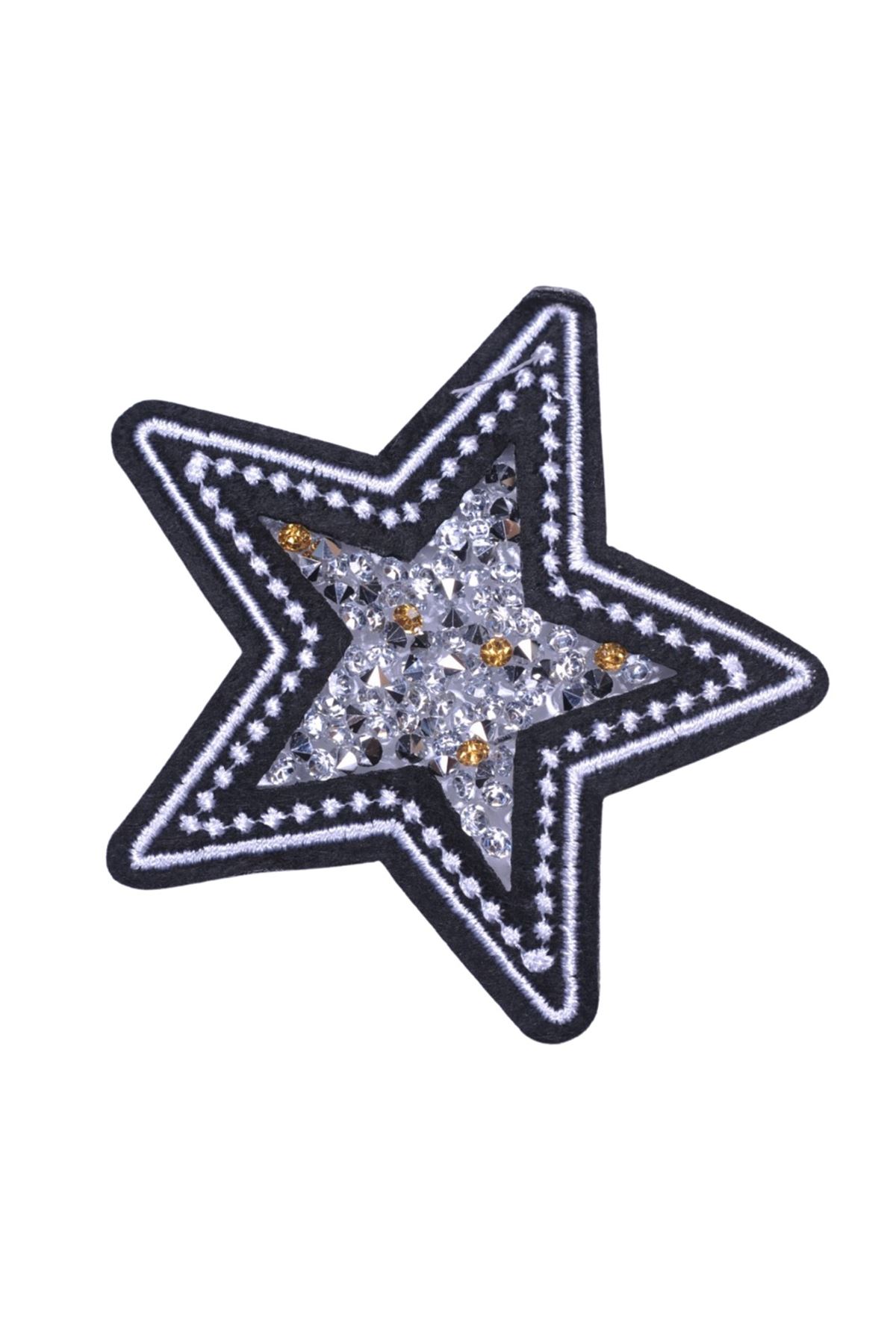 Aplike Ütü İle Yapışan Taşlı Yıldız Arma 5 cm