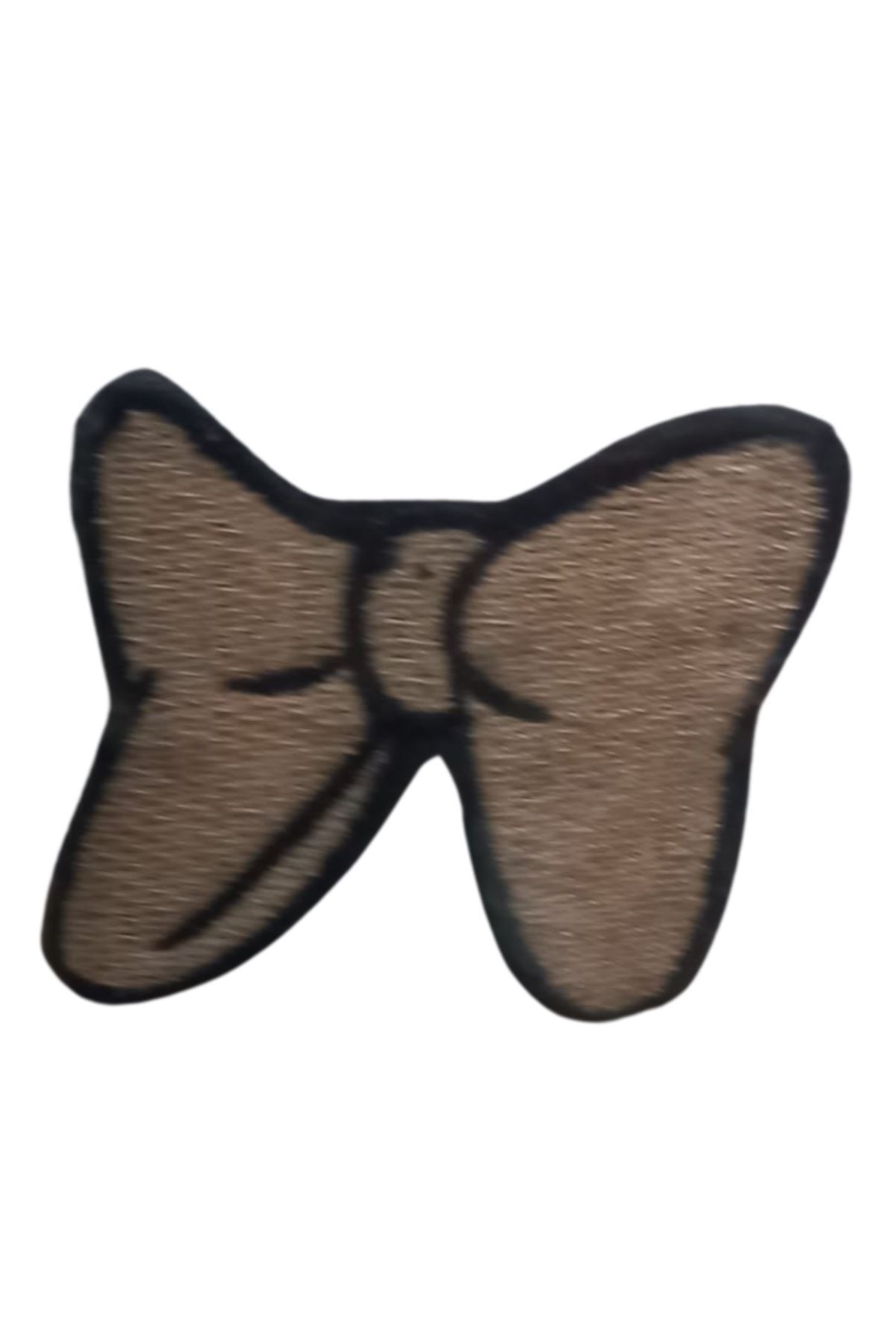 Aplike Ütü İle Yapışan Küçük Kelebek Kahverengi Arma 3x2 cm