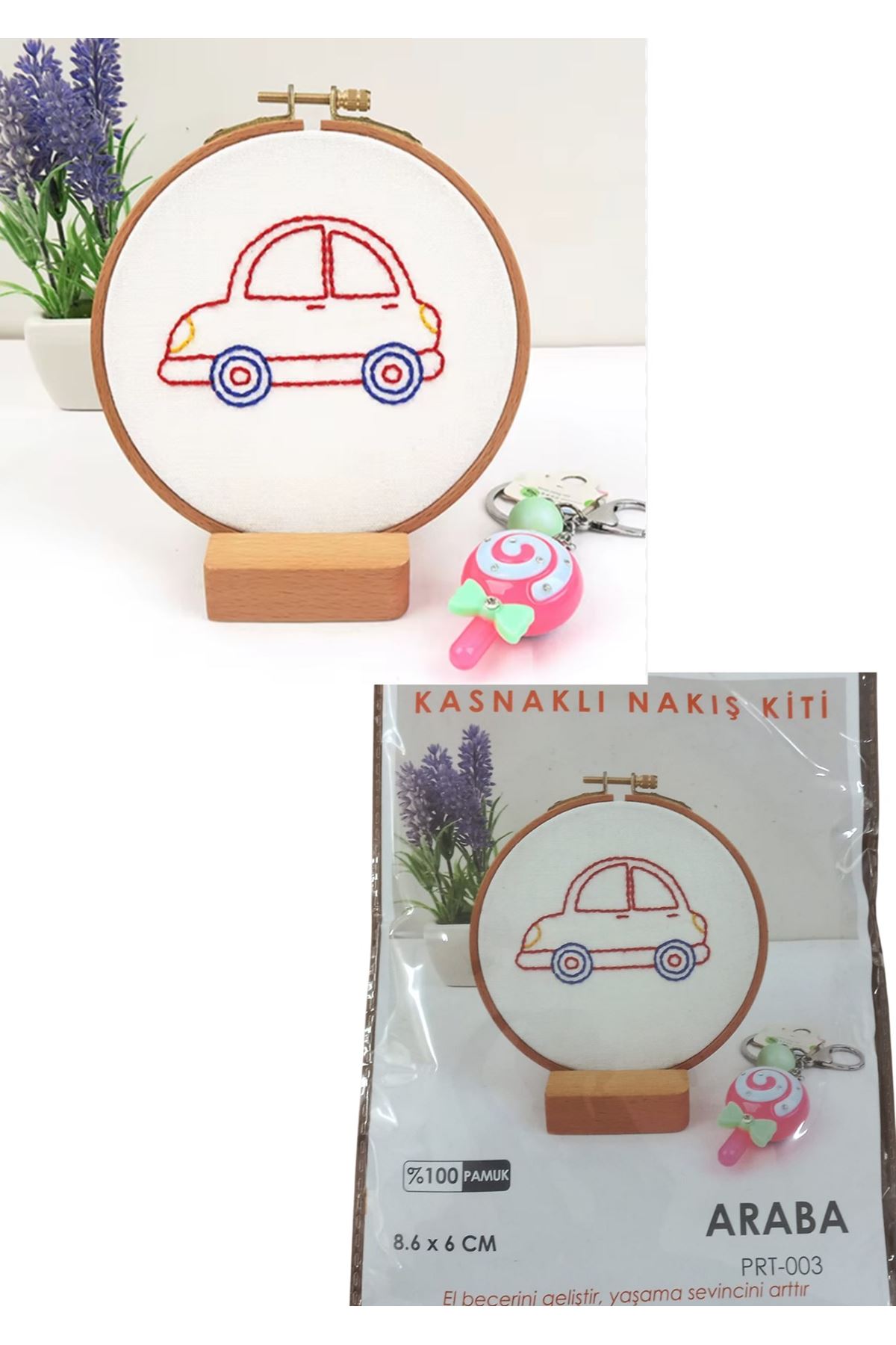 Nakış Kitleri Kasnaklı 8.6 X 6 cm Araba