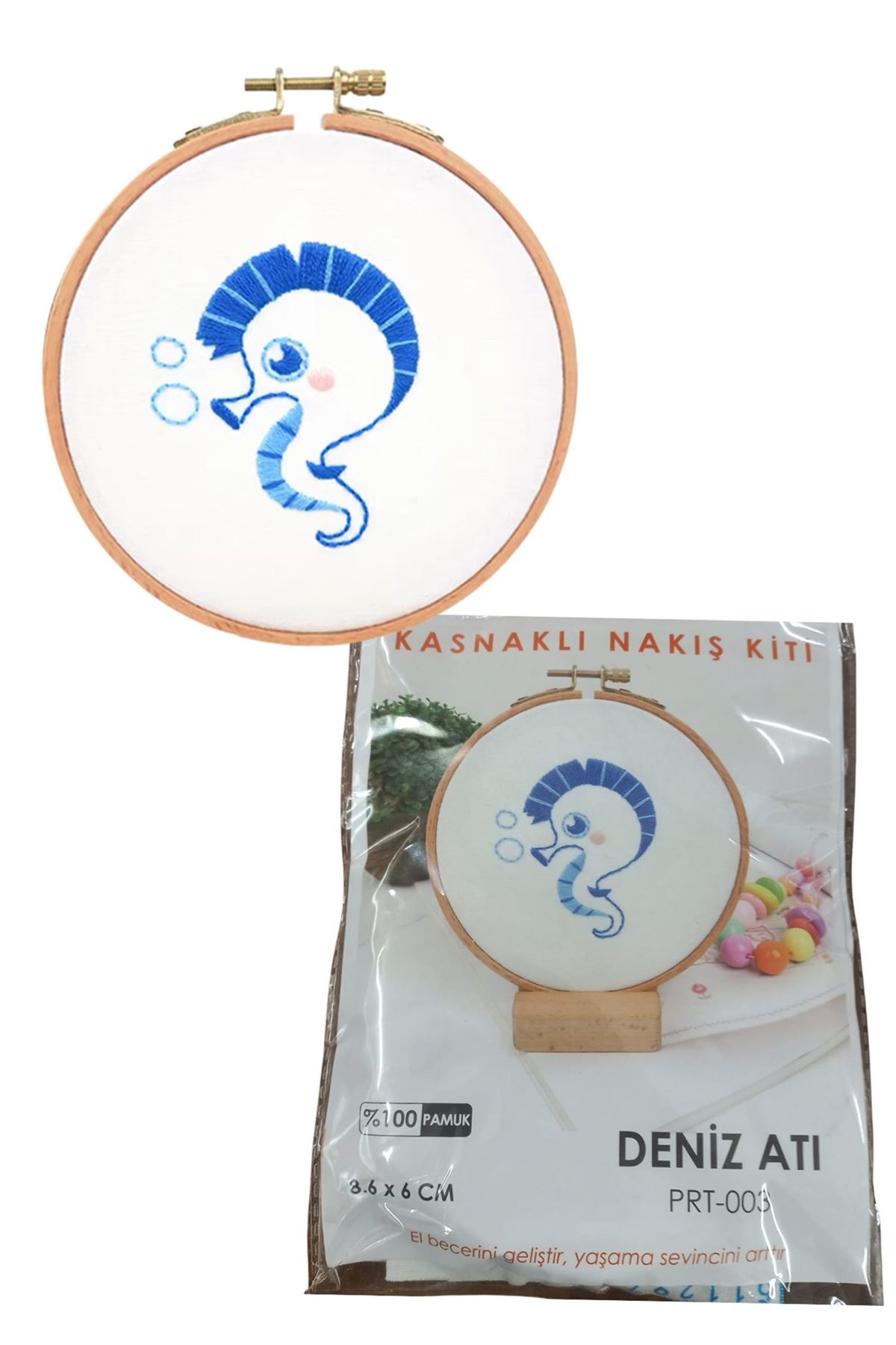 Nakış Kitleri Kasnaklı 8.6 X 6 cm Deniz Atı