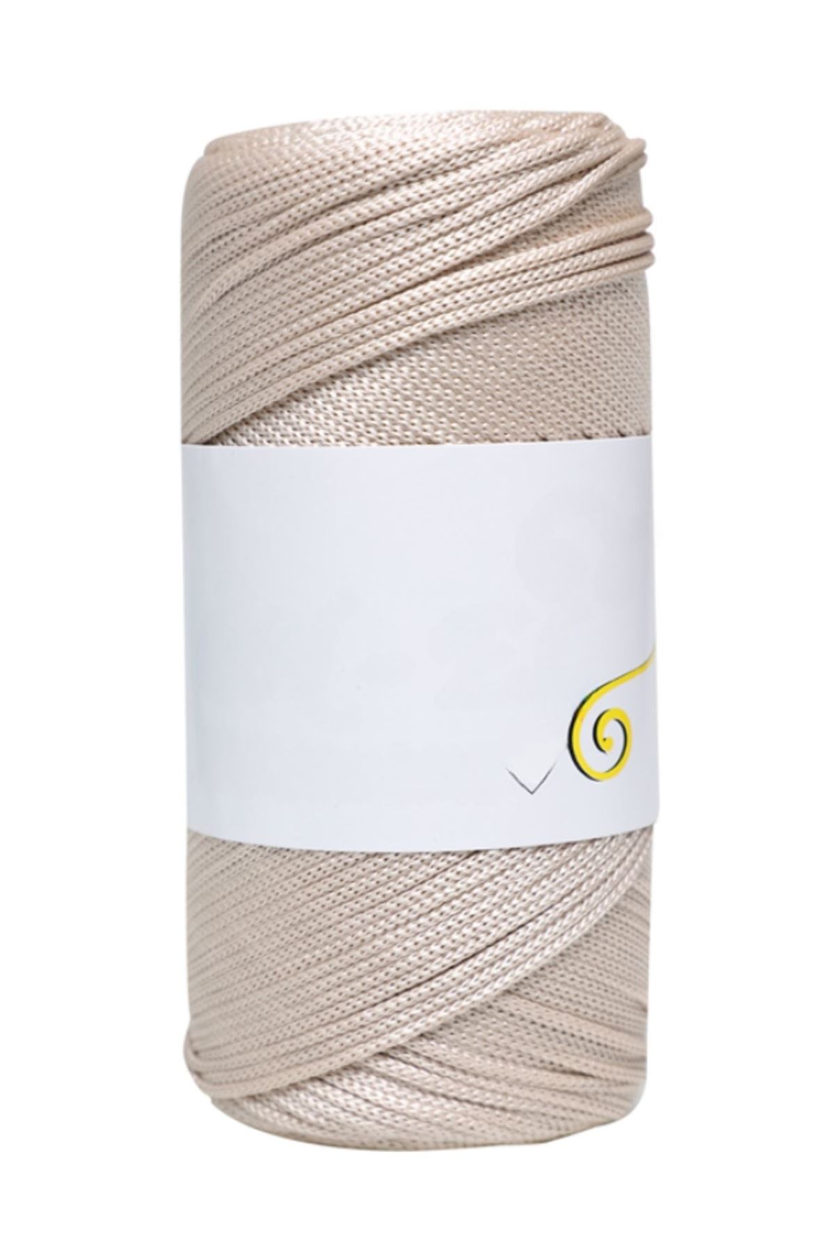 Makrome İpi 3mm Polyester  Bej