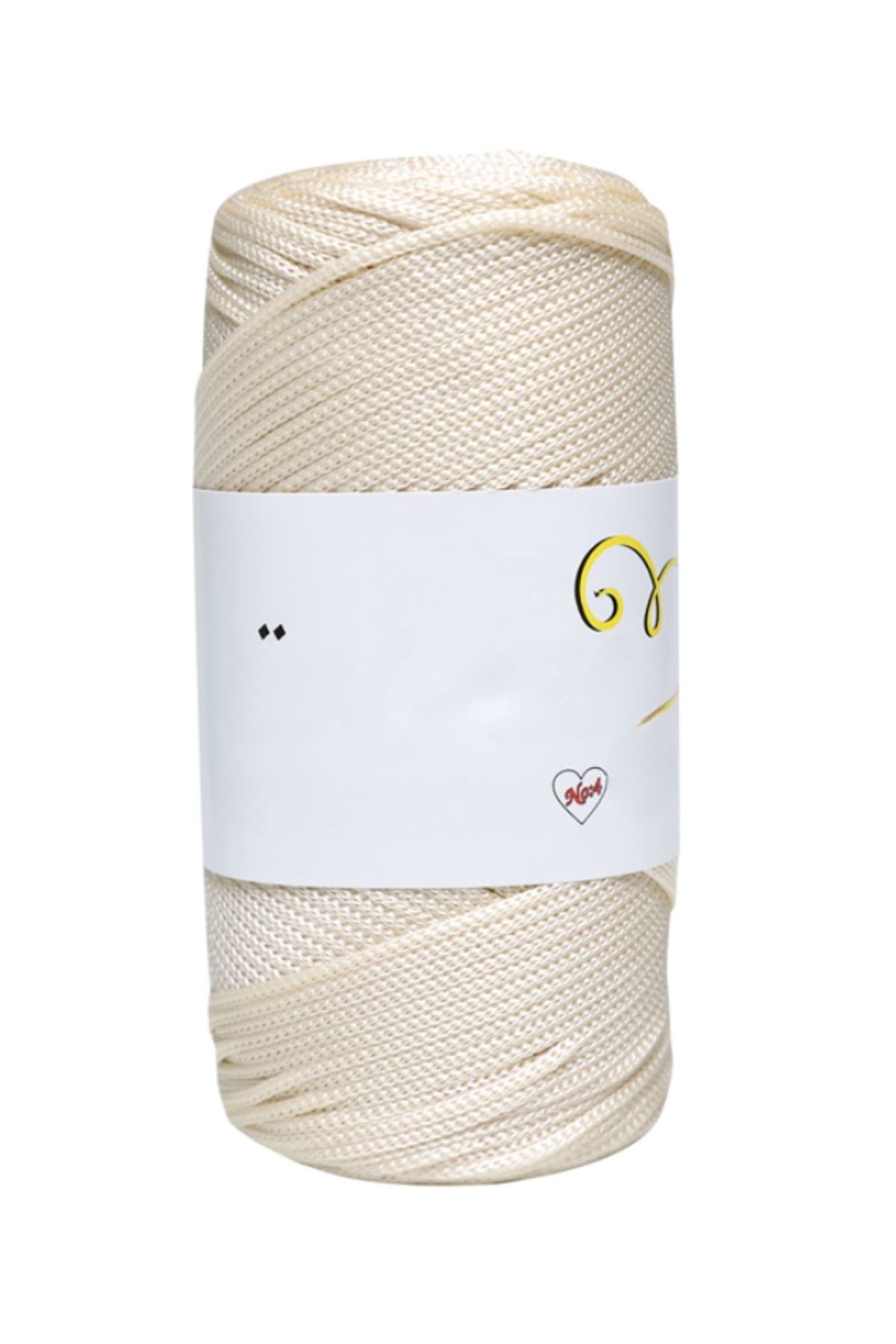 Makrome İpi 3mm Polyester  Krem