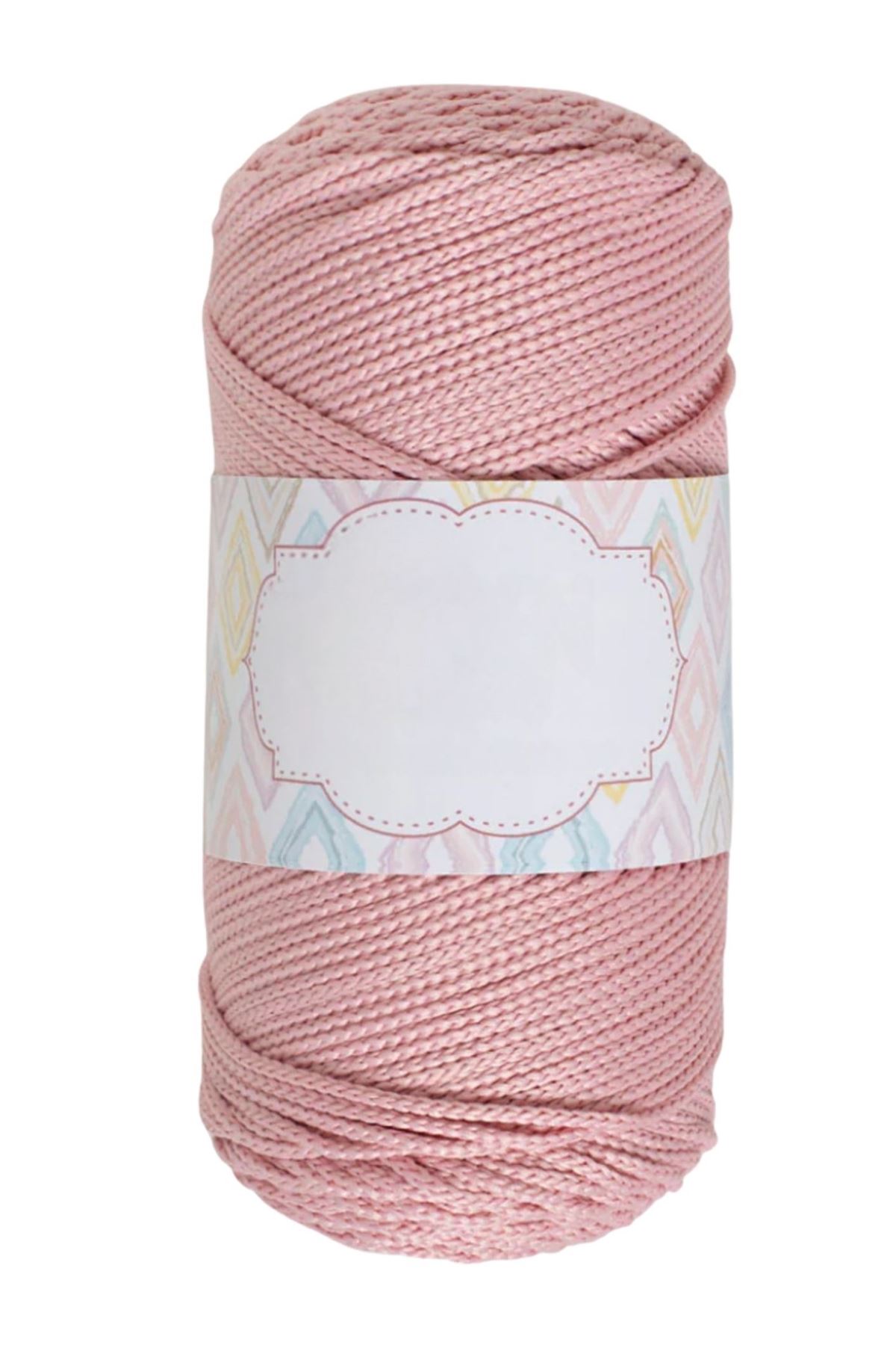 Makrome İpi 3mm Polyester Açık Pembe