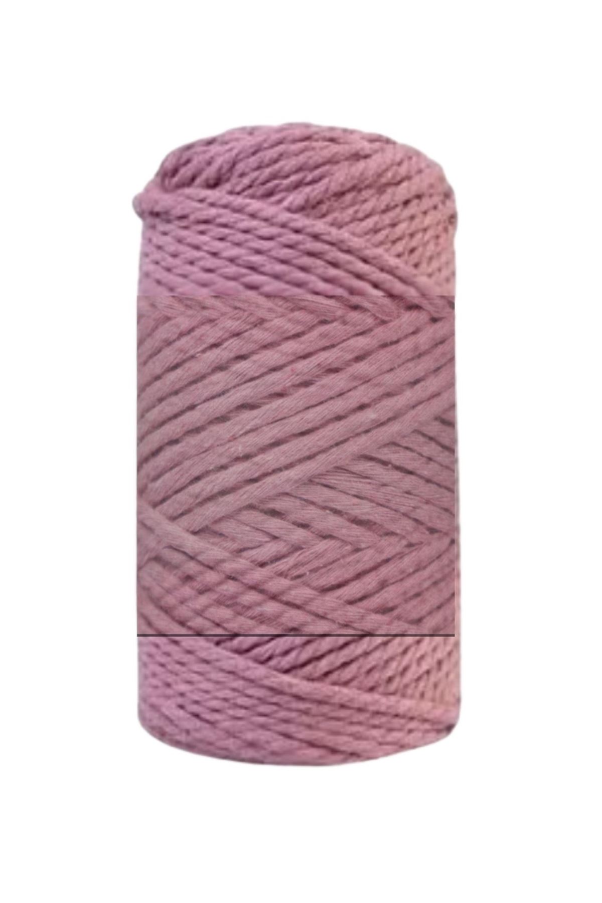 Pamuk Makrome 4 mm İp  Gül Kurusu