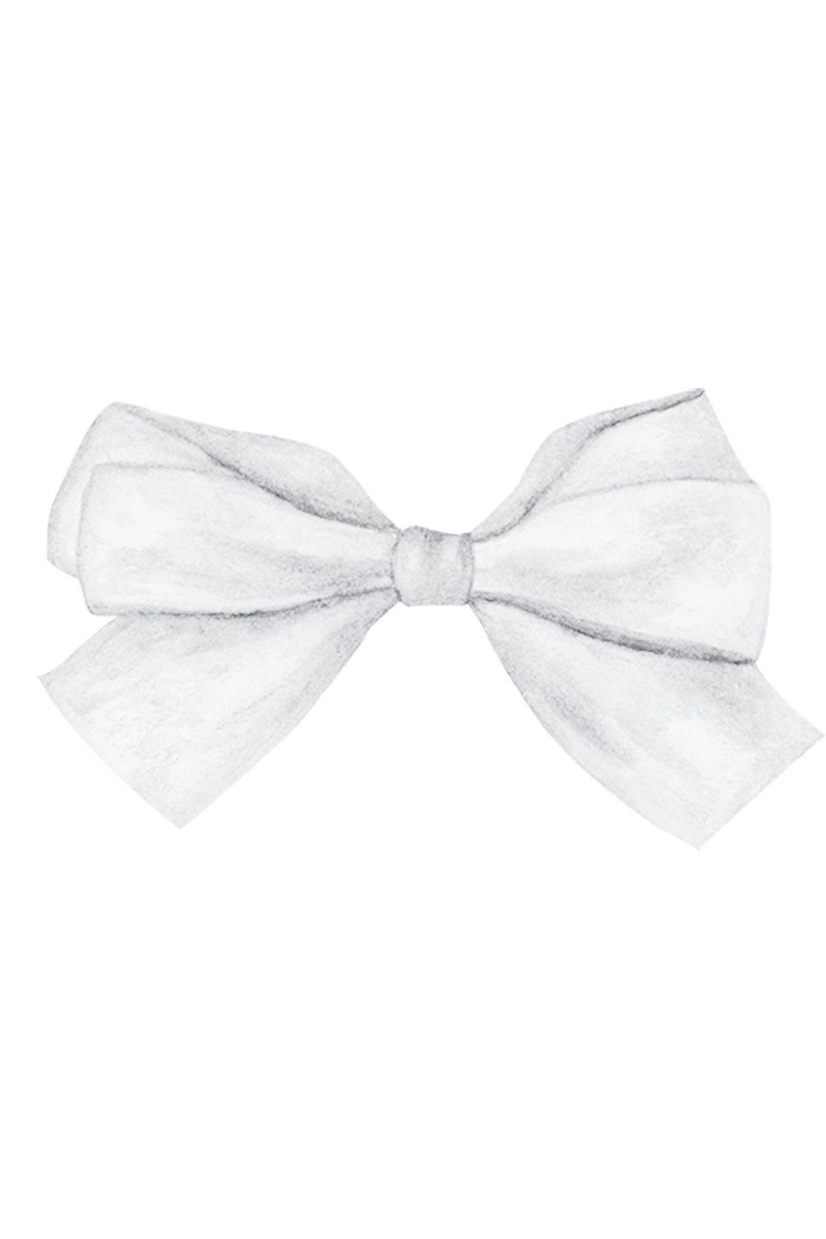 Saten Kurdele 6 cm Beyaz 5 Metre