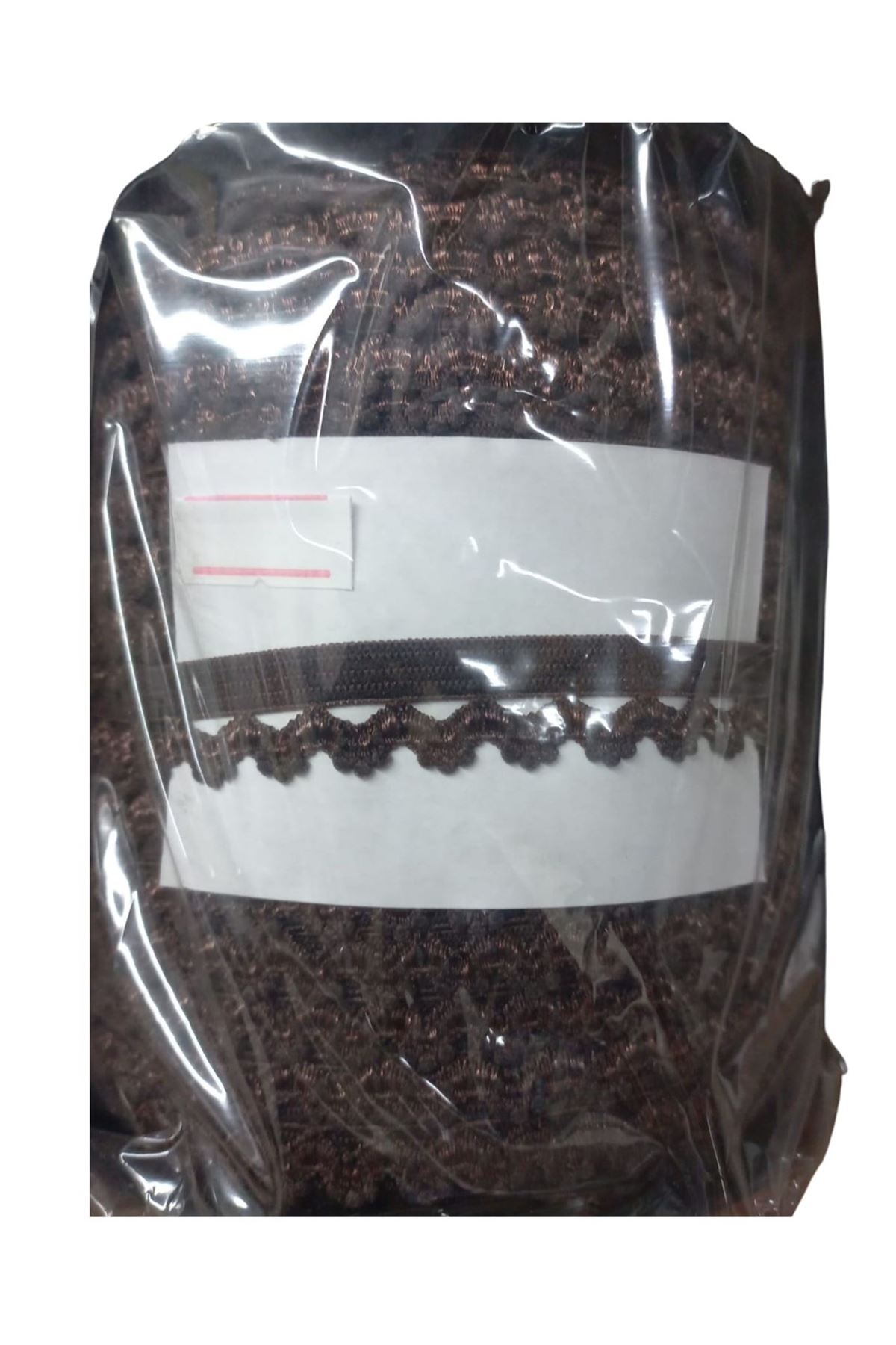 Çamaşır Lastiği Dantelli 1 cm 75 Metre 1 Top Kahverengi