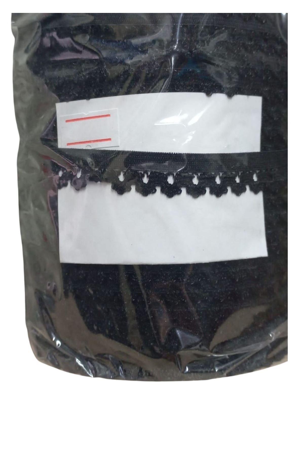 Çamaşır Lastiği Dantelli 1 cm 1 Metre Siyah