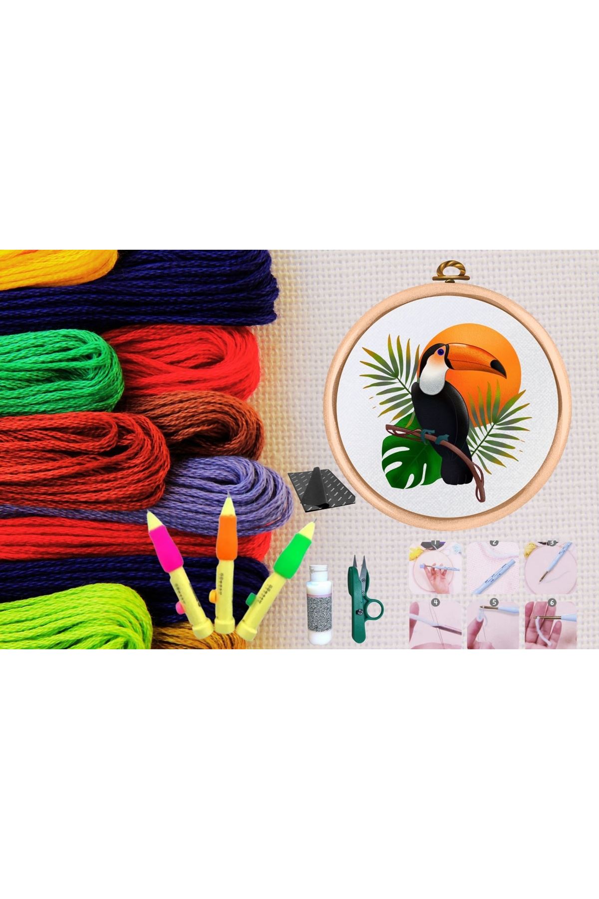 Punch Seti Nakış Seti Kasnaklı Kendin Yap Seti Seri 22