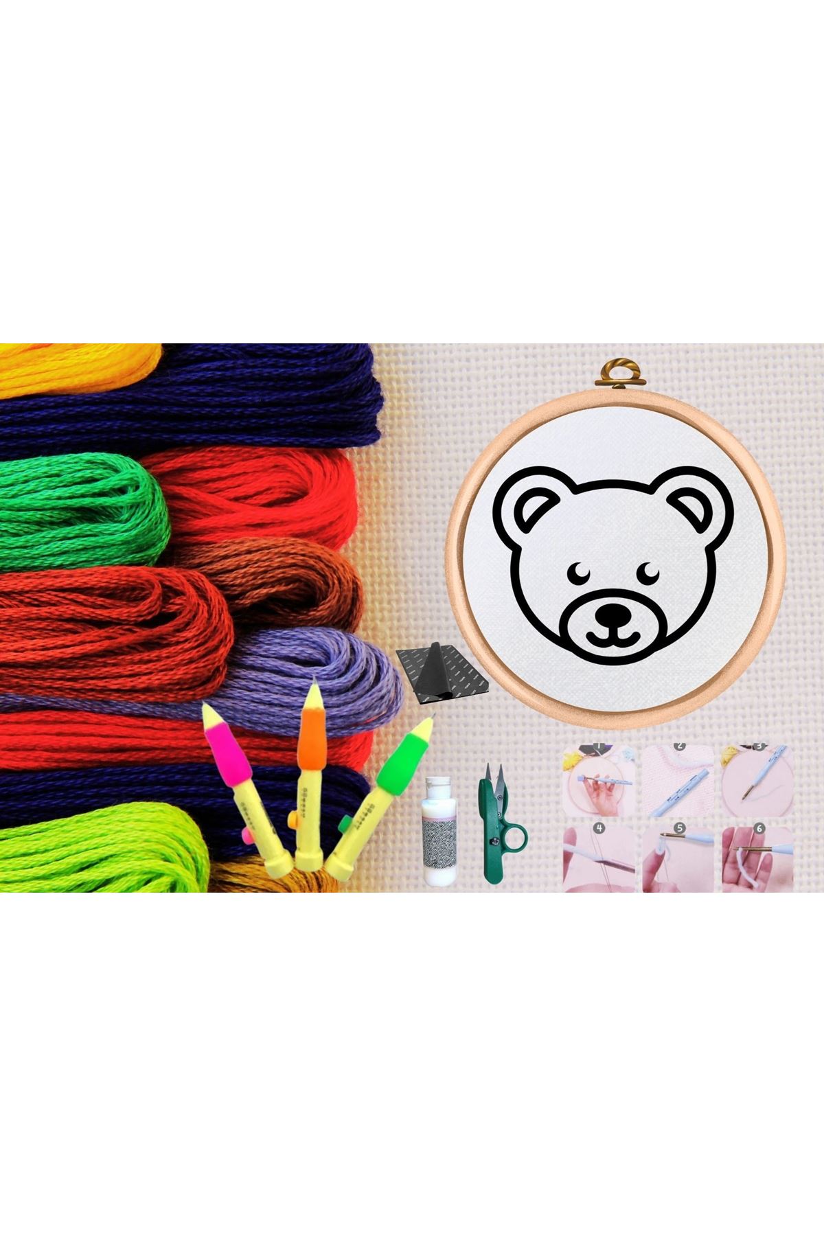 Punch Seti Nakış Seti Kasnaklı Kendin Yap Seti Seri 60