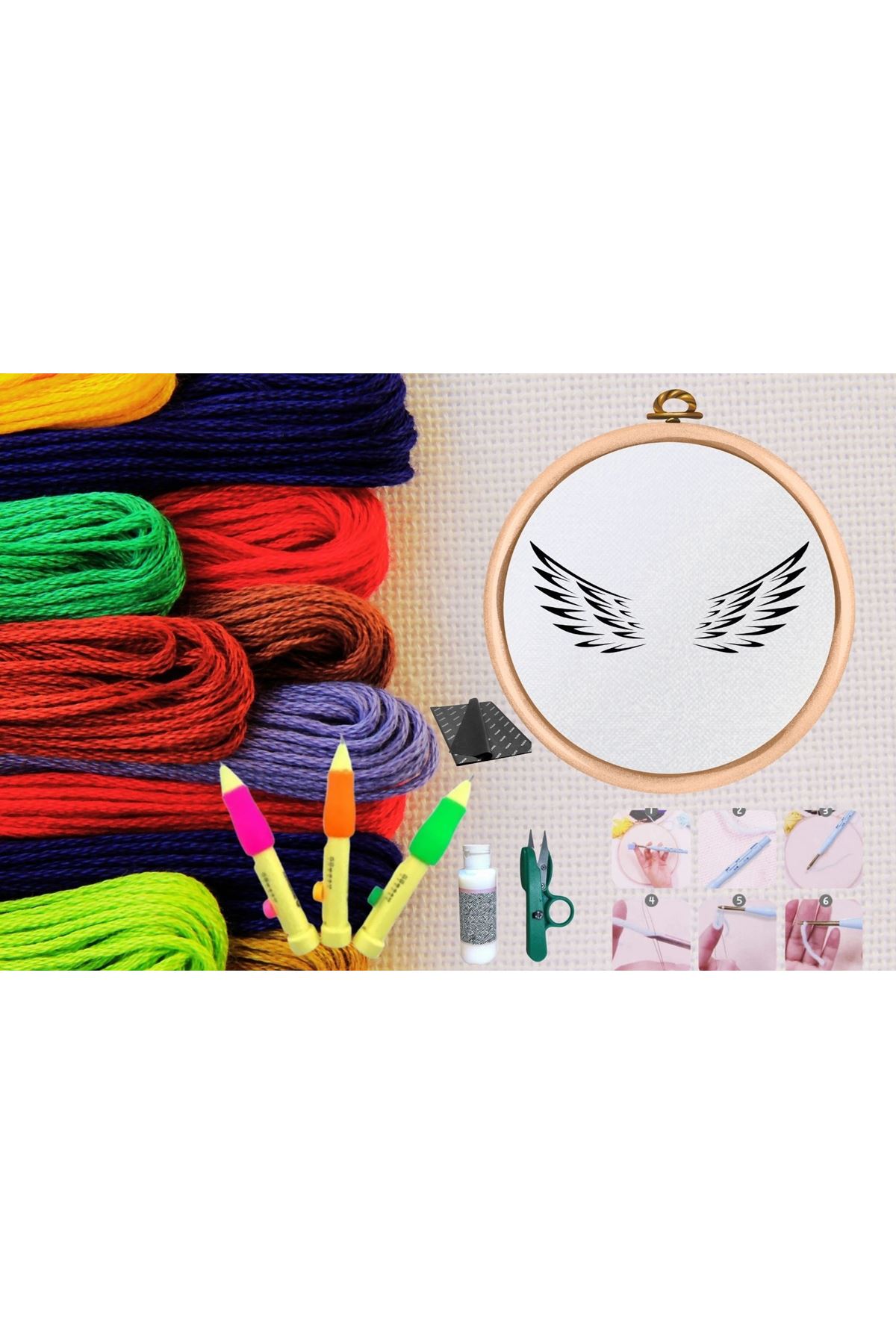 Punch Seti Nakış Seti Kasnaklı Kendin Yap Seti Seri 25