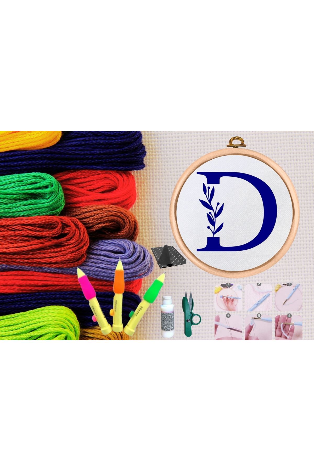 Punch Seti Nakış Seti Kasnaklı Kendin Yap Seti Seri 64