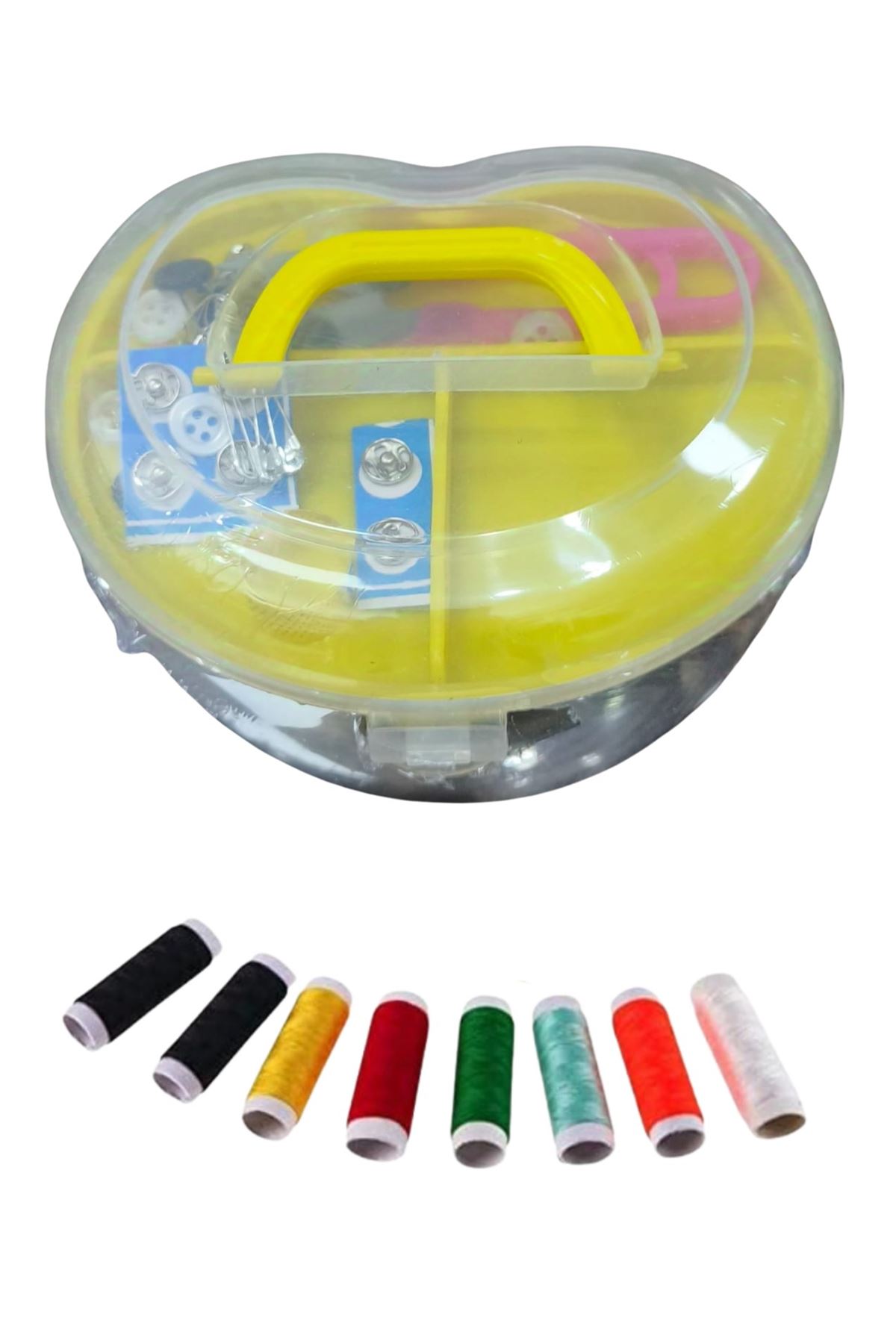 İplik Set Büyük Kalp Plastik Dikiş Seti